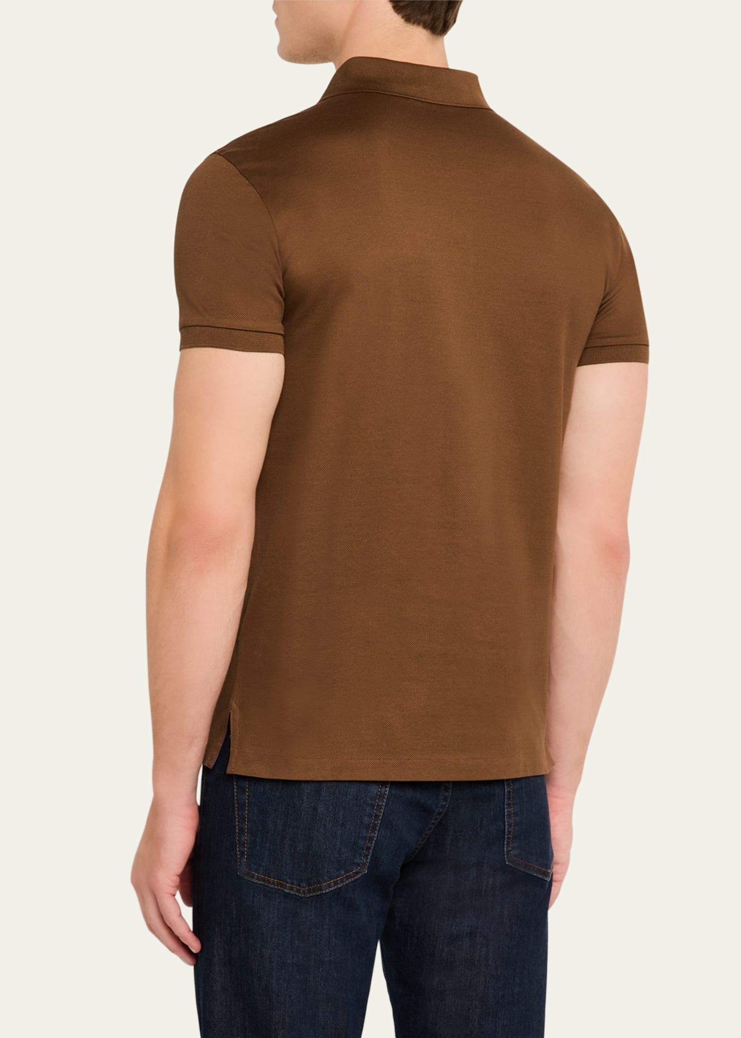 Men's Custom Slim-Fit Pique Polo Shirt - 3