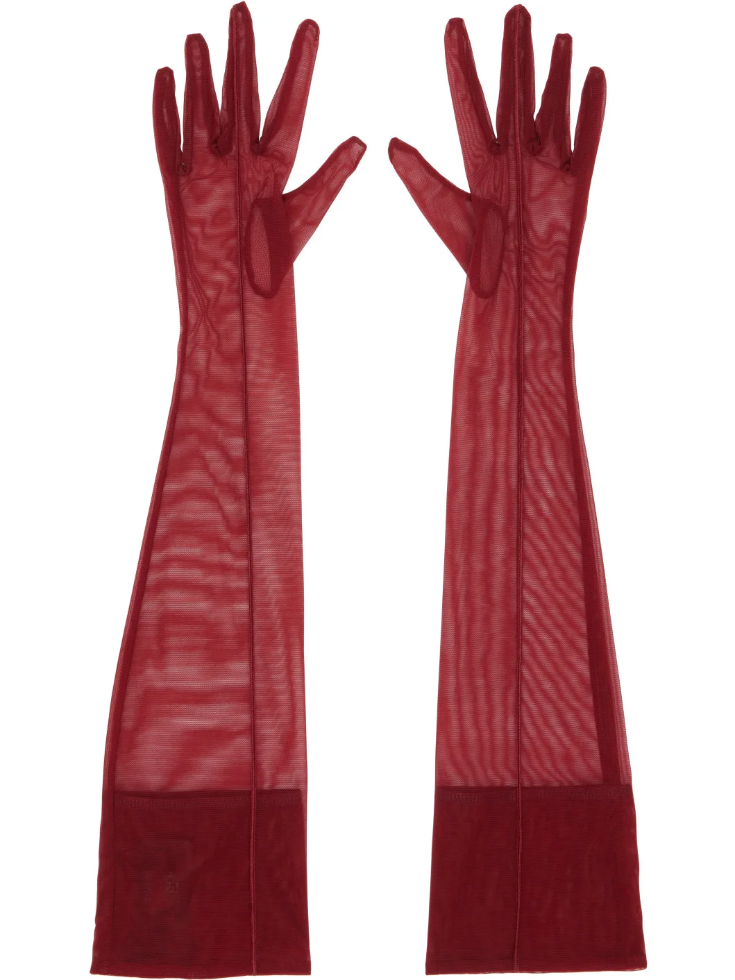 Red Mesh Gloves. - 1