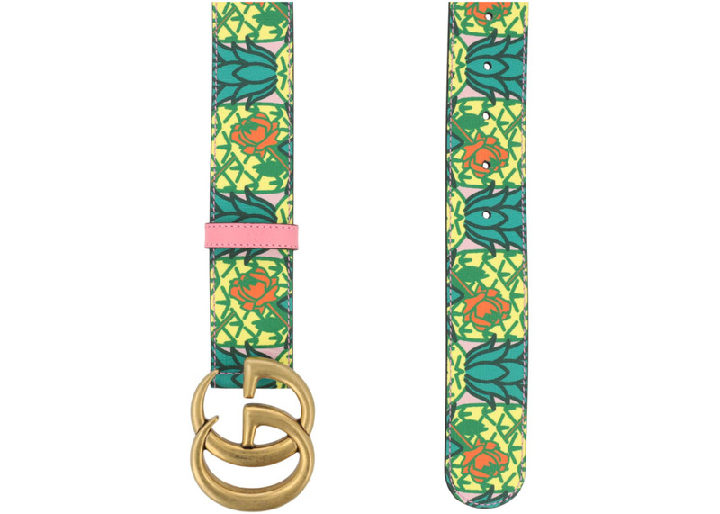 GUCCI Gucci Pineapple Print Belt Multi outlook