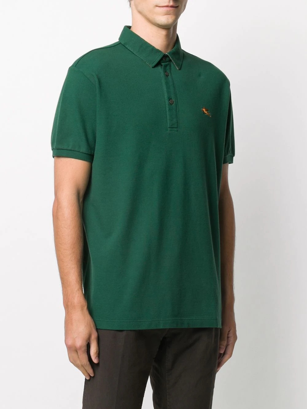 embroidered-logo polo shirt - 4