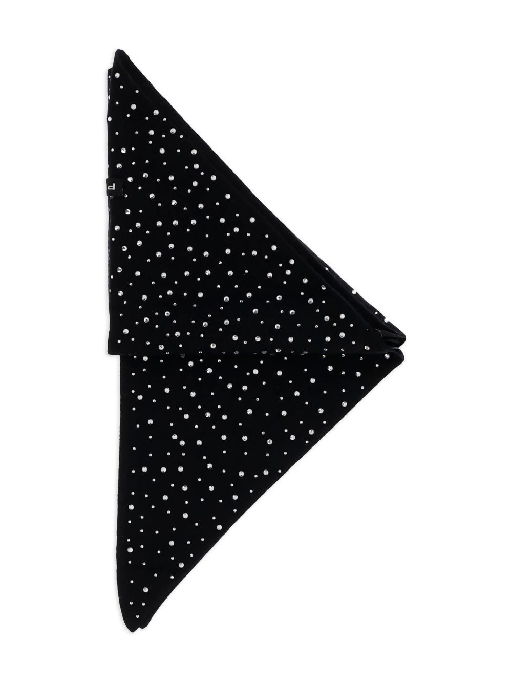 crystal-embellished knitted scarf - 2