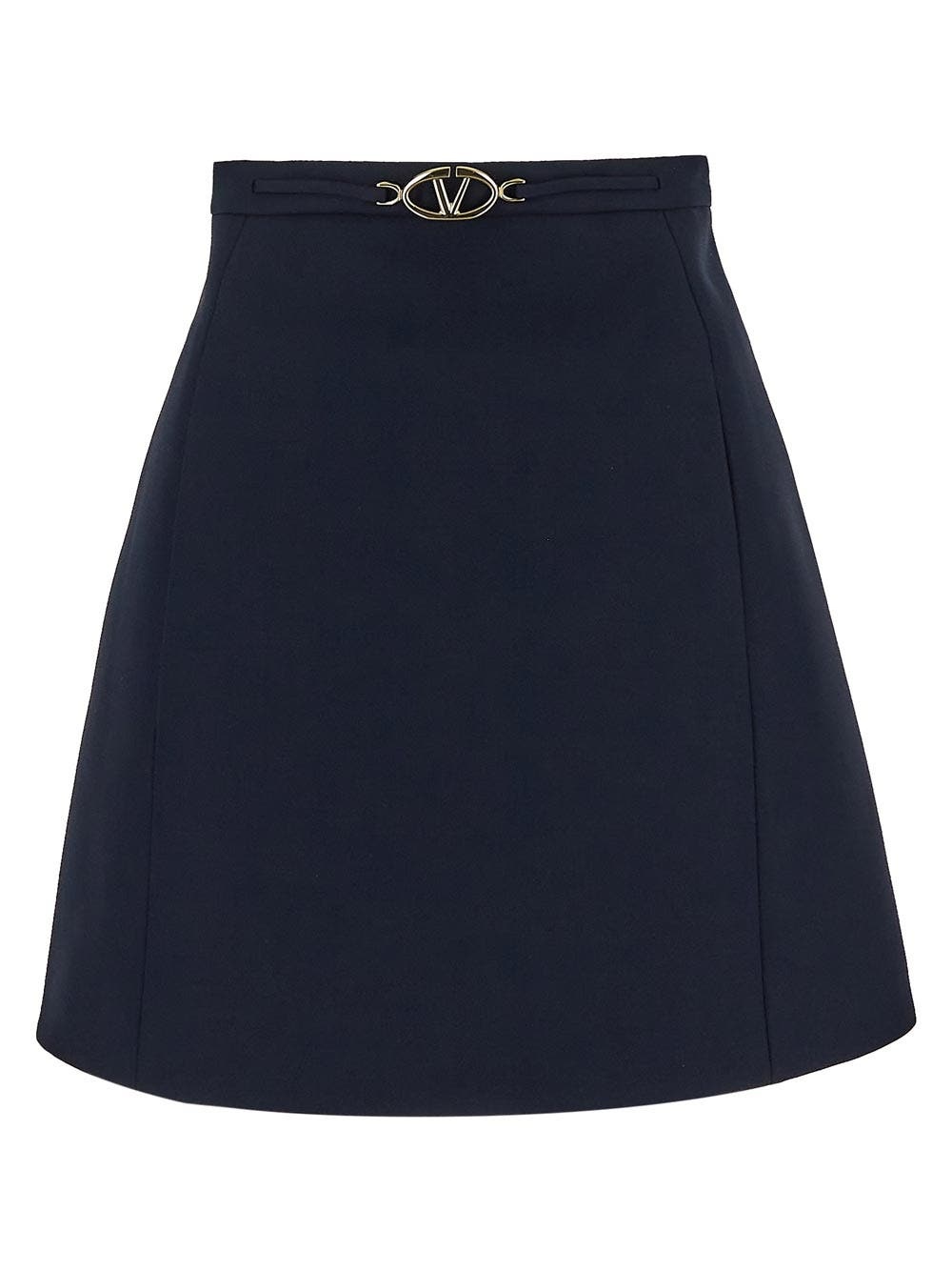 【VALENTINO】V logo button skirt Valentino Logo Skirt | oluxury | REVERSIBLE