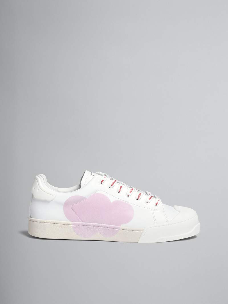 MARNI X NO VACANCY INN - DADA BUMPER SNEAKER IN WHITE PRINTED LEATHER - 1