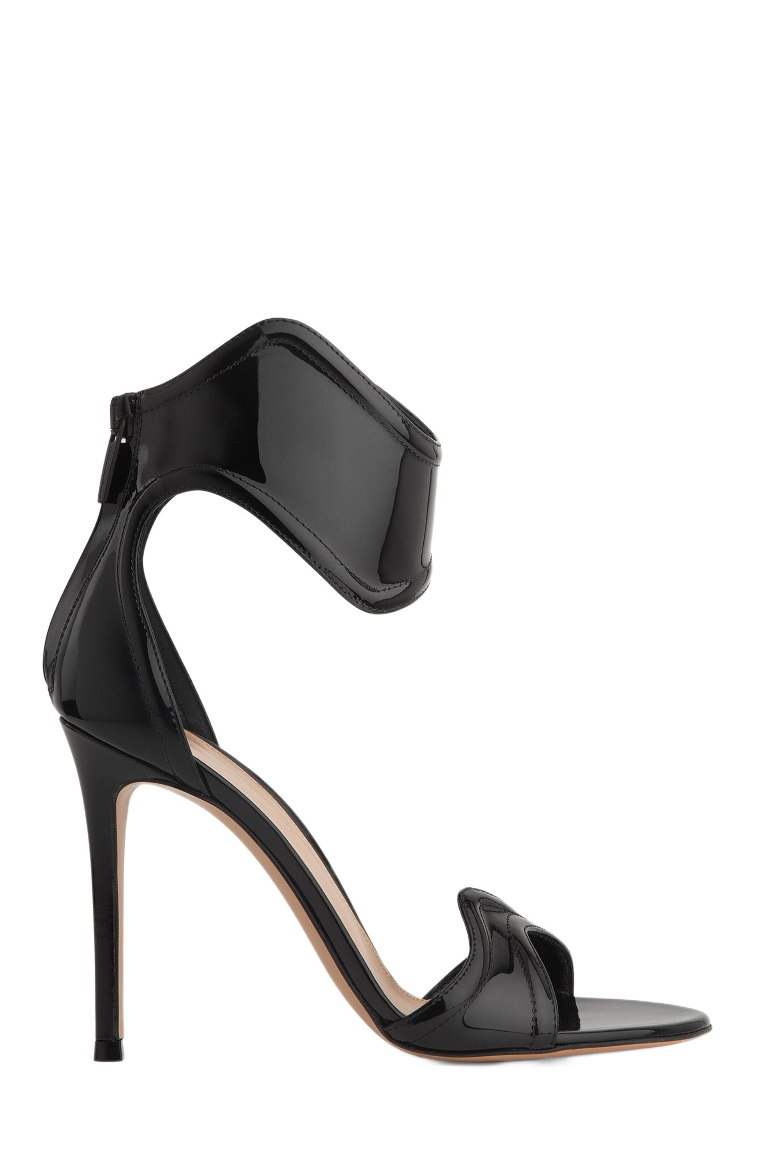 Gianvito Rossi Lucrezia Sandals in Black Patent at Nordstrom - 5