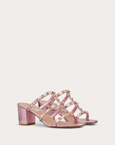 Valentino Rockstud Laminated Nappa Slide Sandal 60 mm / 2.4 in. outlook