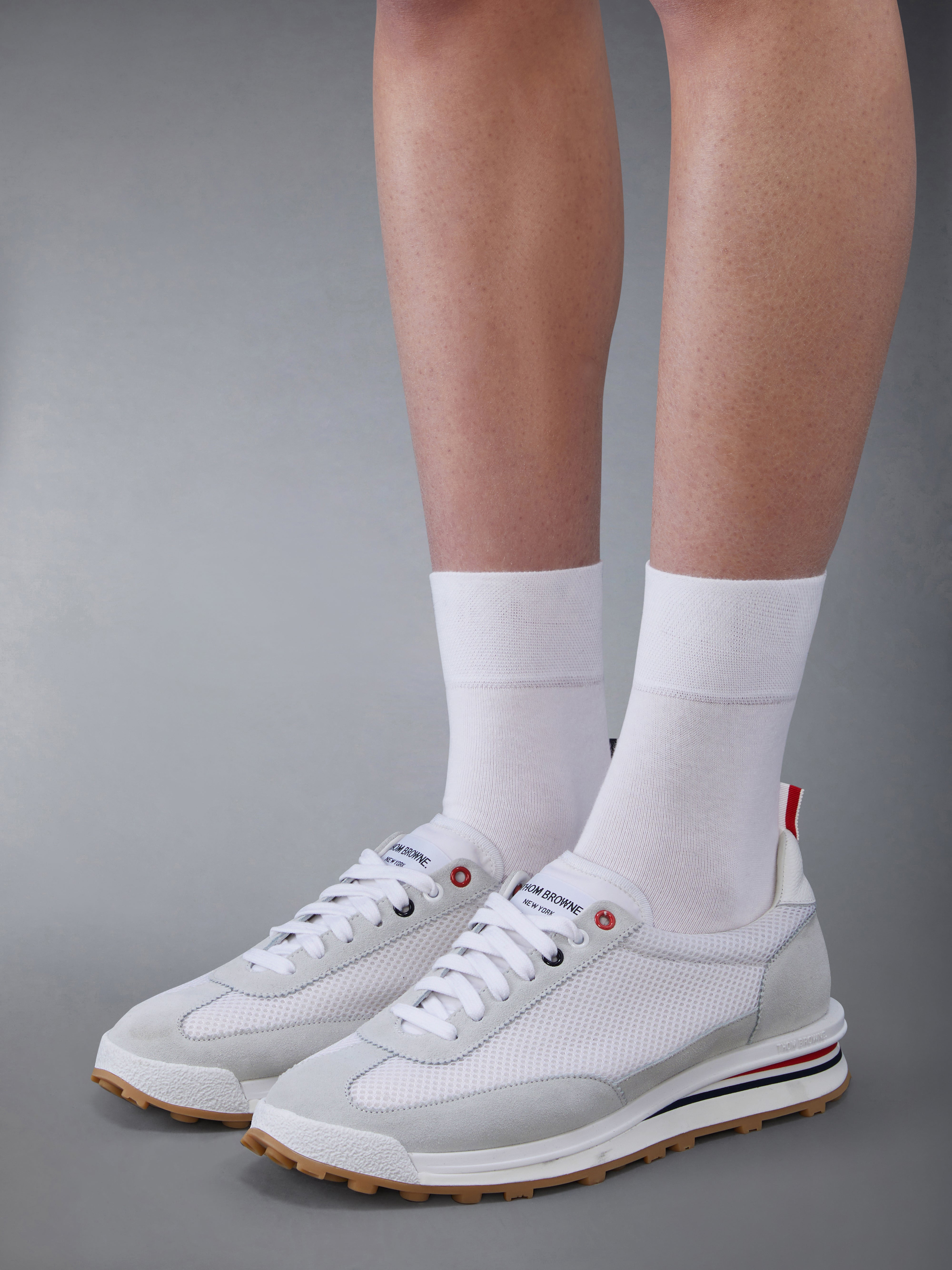 low-top panelled sneakers - 4