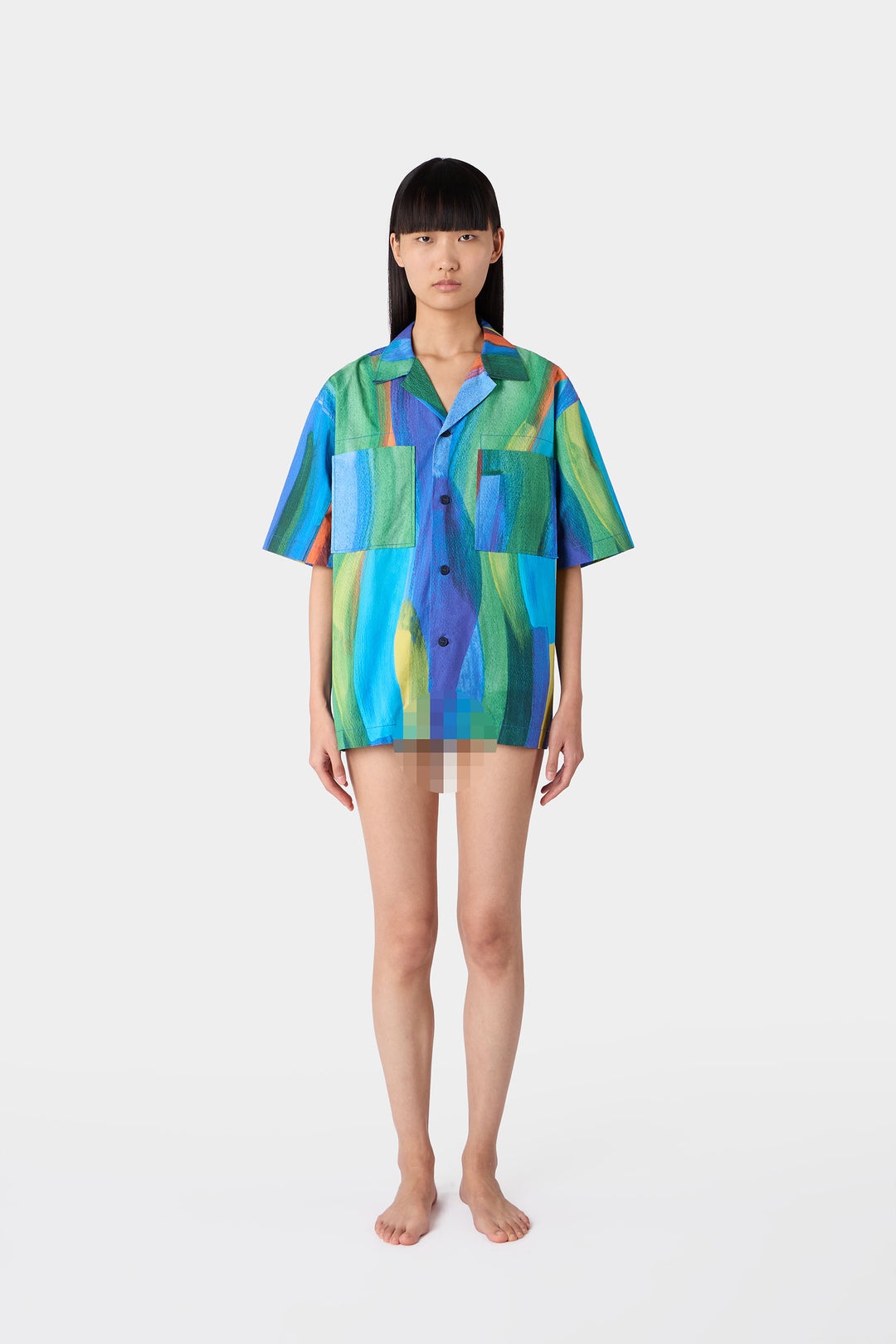 PENNELLETA SHORTSLEEVE SHIRT / multicolor allover print - 4