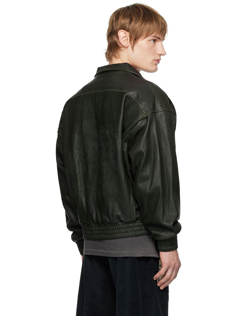 Green Painter's Wives Library Leather Jacket 3