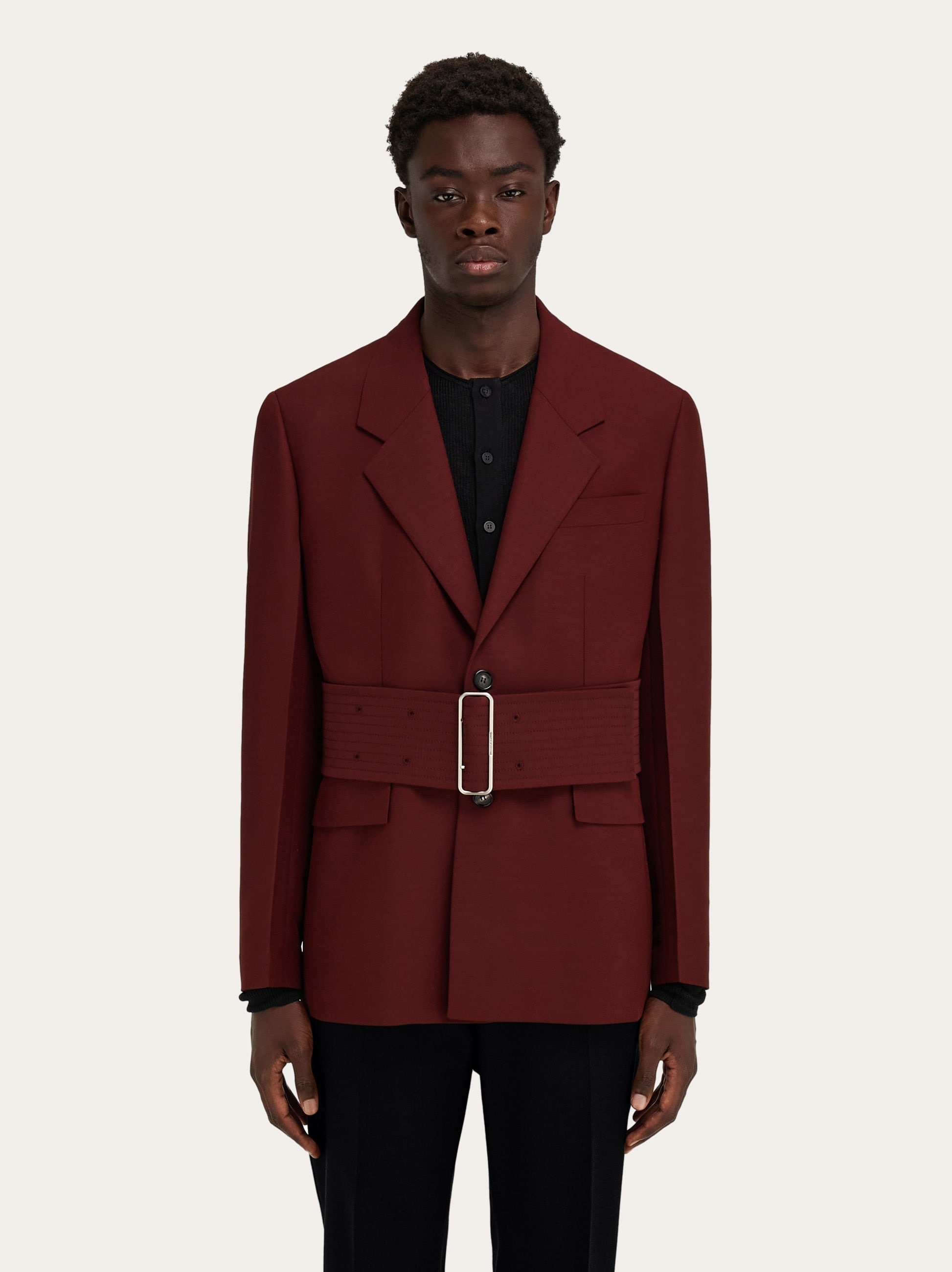 Single breasted belted jacket - 2