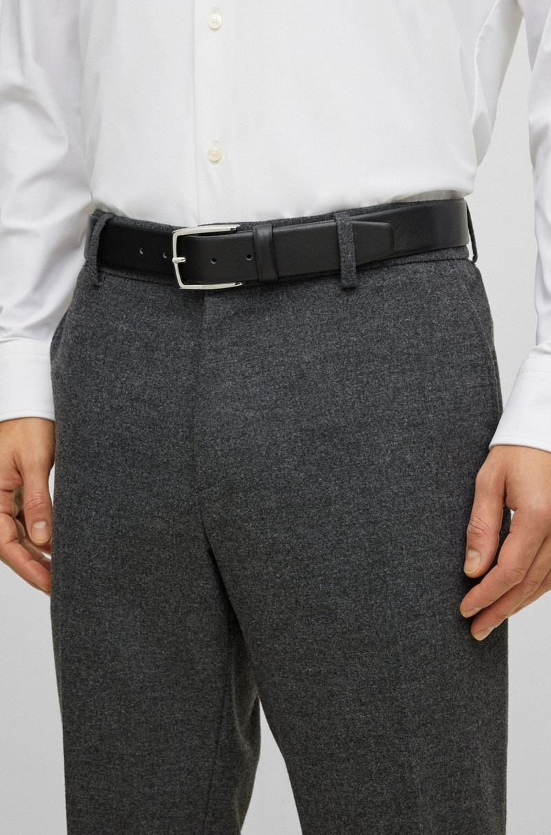 BOSS LEATHER BELT WITH SEASONAL EMBOSSING outlook