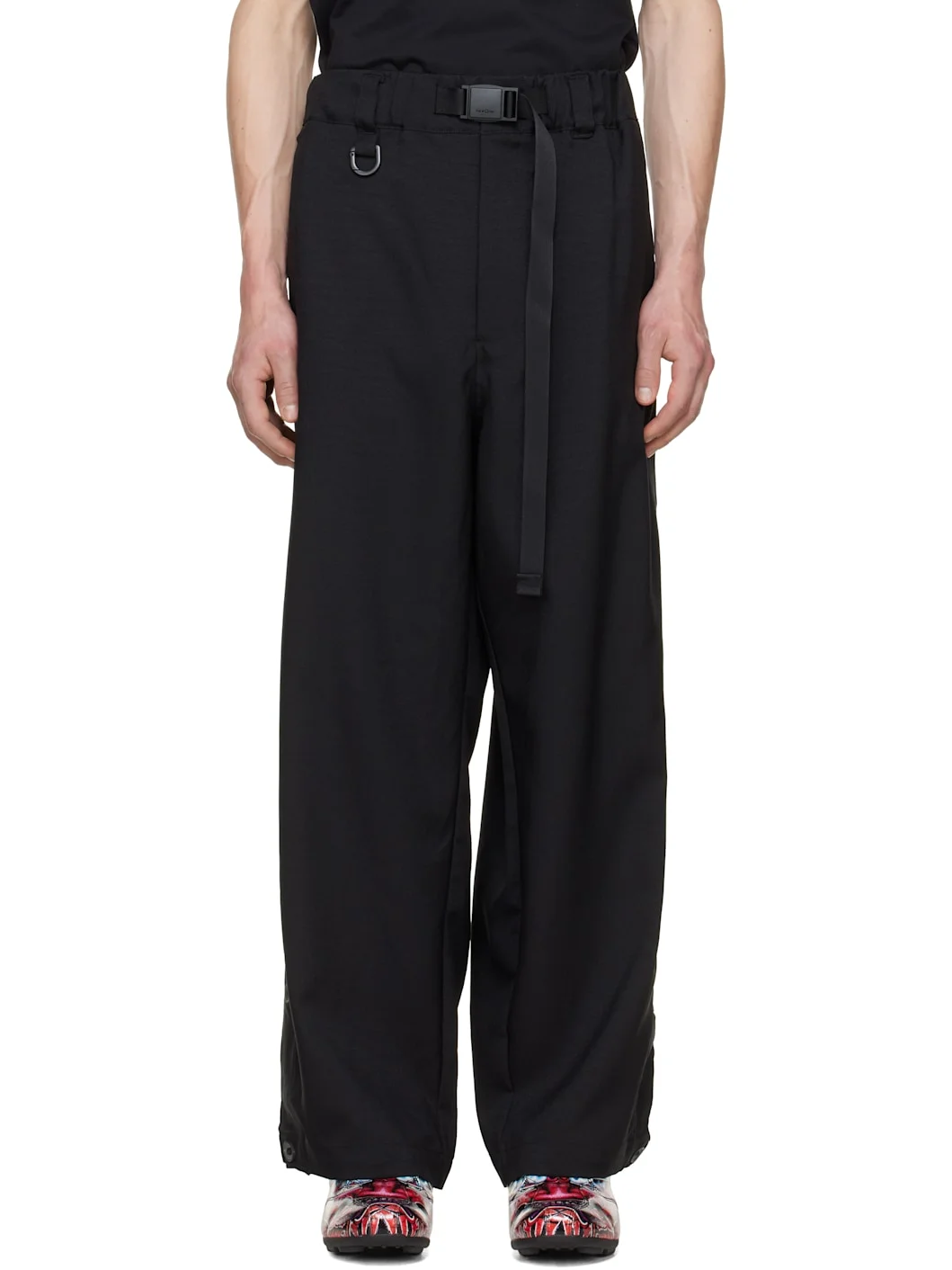 Black Sport Uniform Adaptive 3-Stripes Trousers - 1