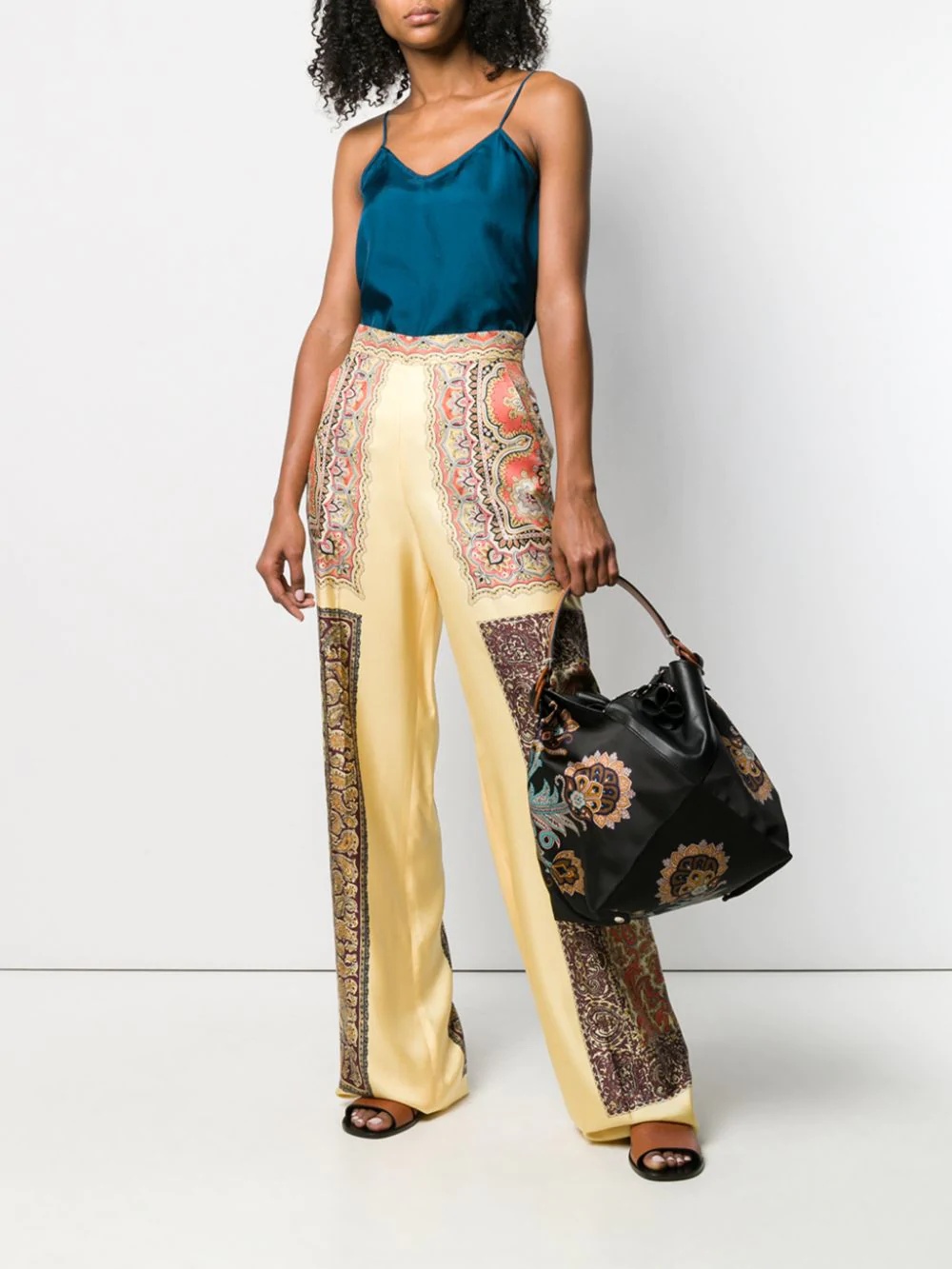 paisley-print trousers - 2