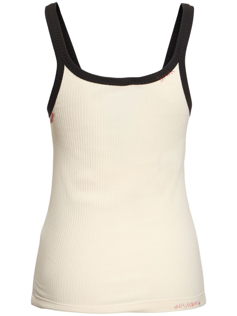 Ribbed jersey tank top - 5