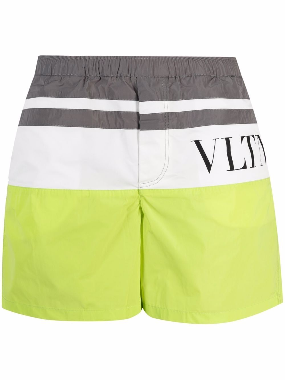 panelled logo swimming shorts - 1