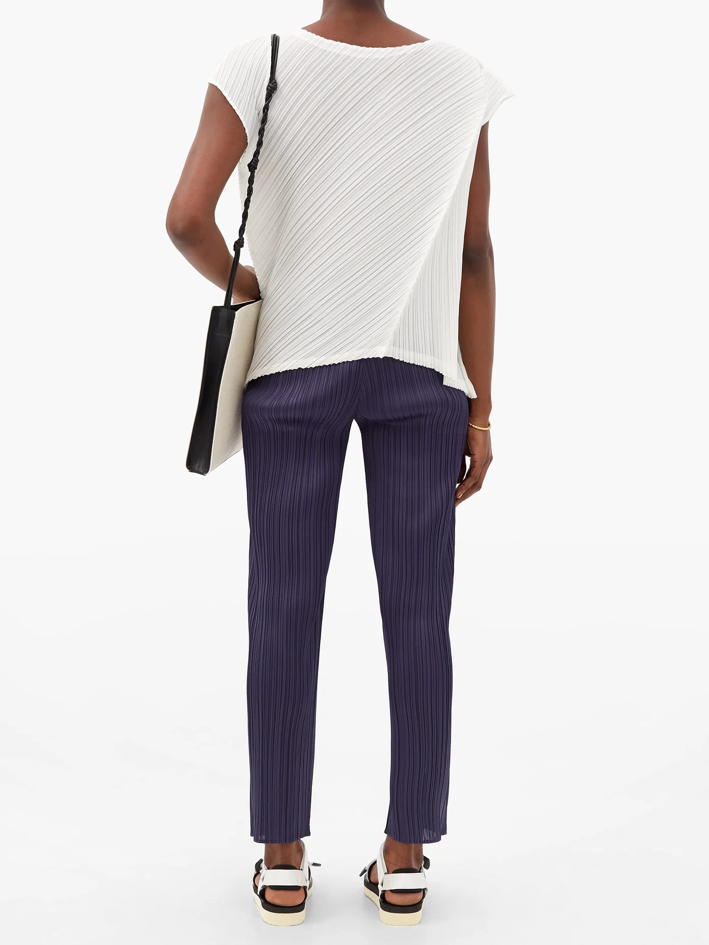 Asymmetric technical-pleated top - 5