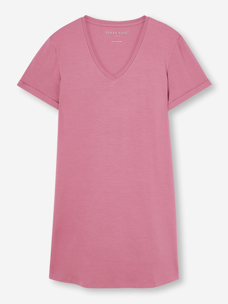 Women's V-Neck Sleep T-Shirt Lara Micro Modal Stretch Orchid Purple - 1