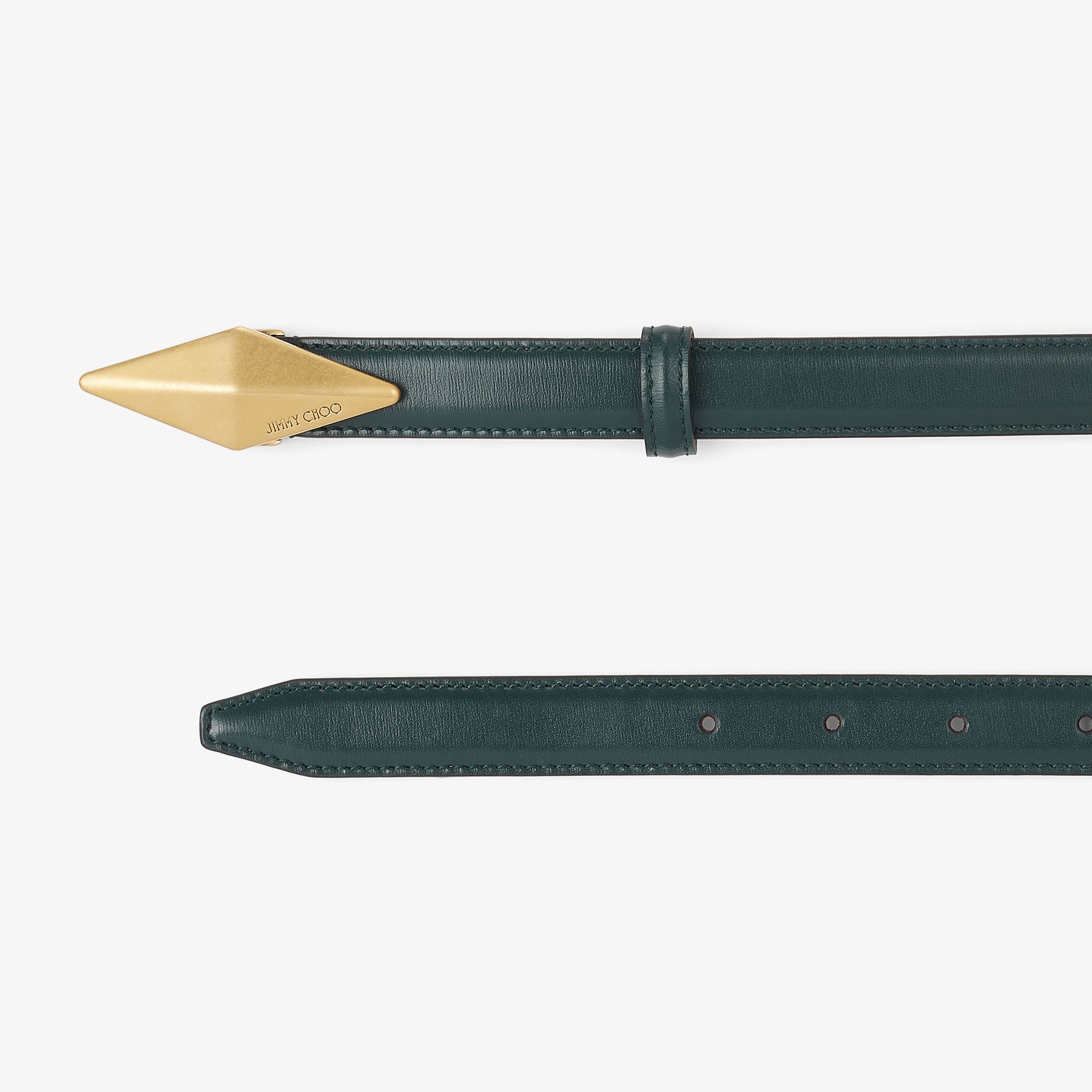 Diamond Clasp Belt
Dark Green Calf Leather Clasp Belt - 3