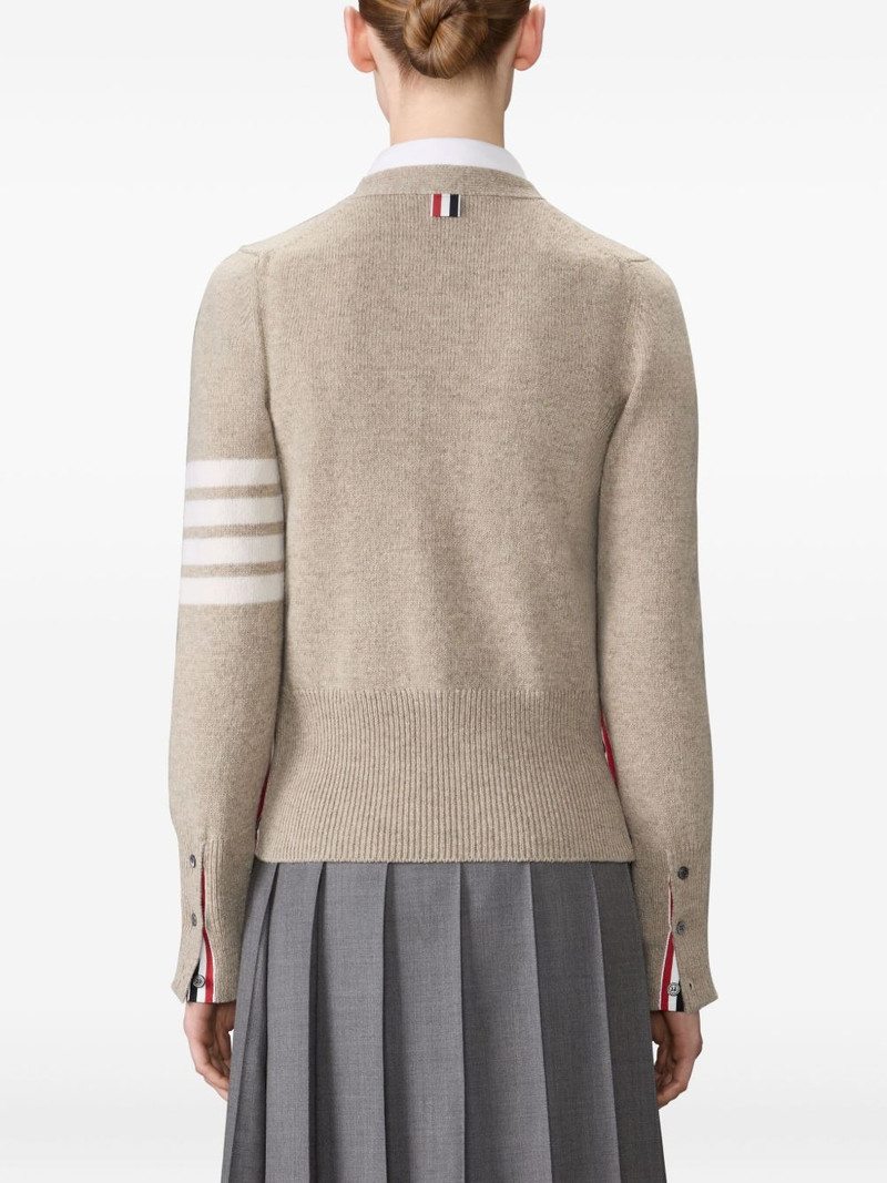 four-bar stripe v-neck cardigan 4