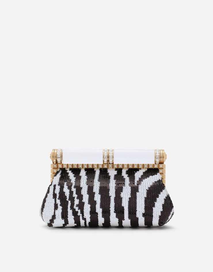 Sequined zebra-design bag - 4