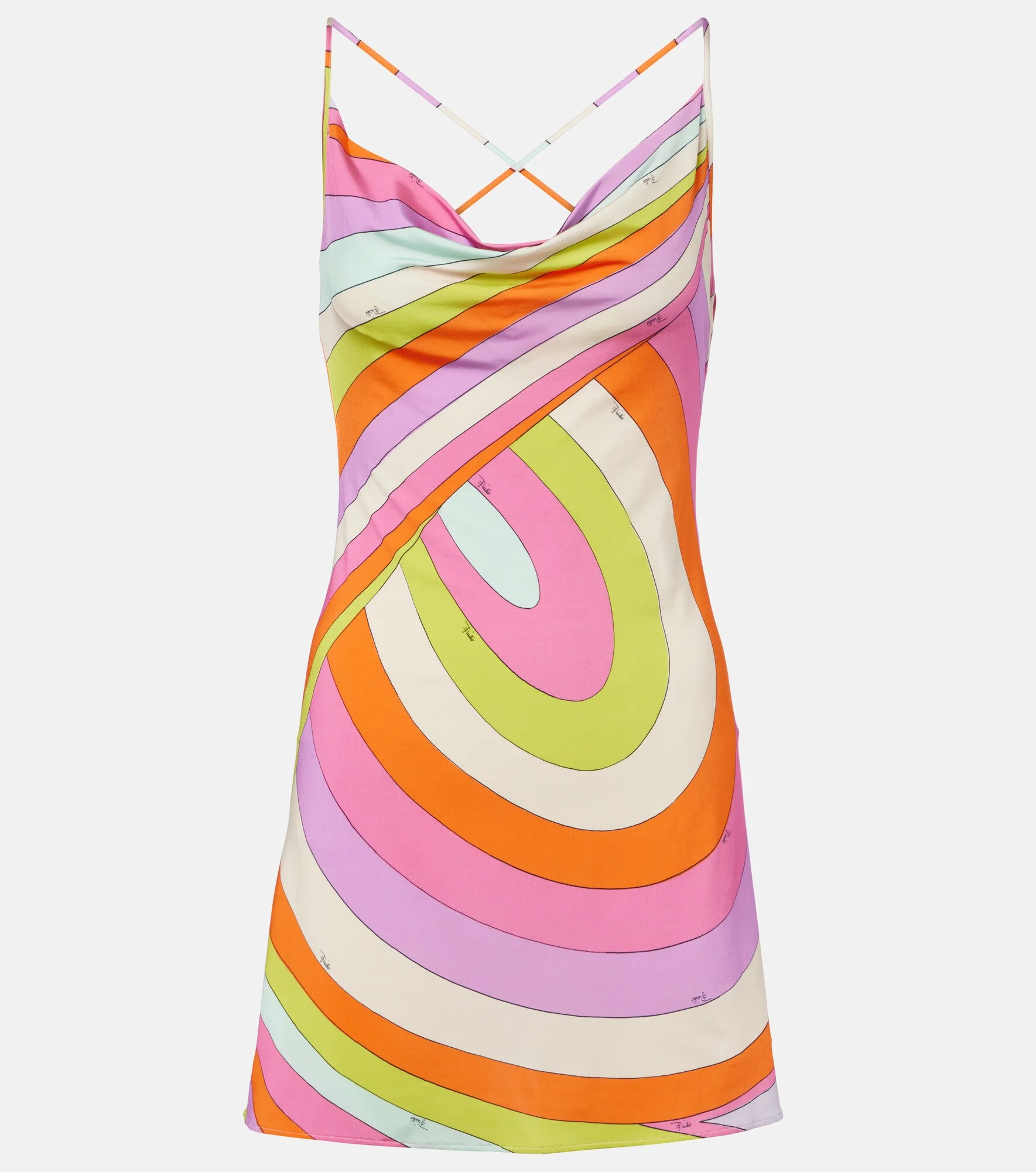 Iride draped satin jersey minidress - 1