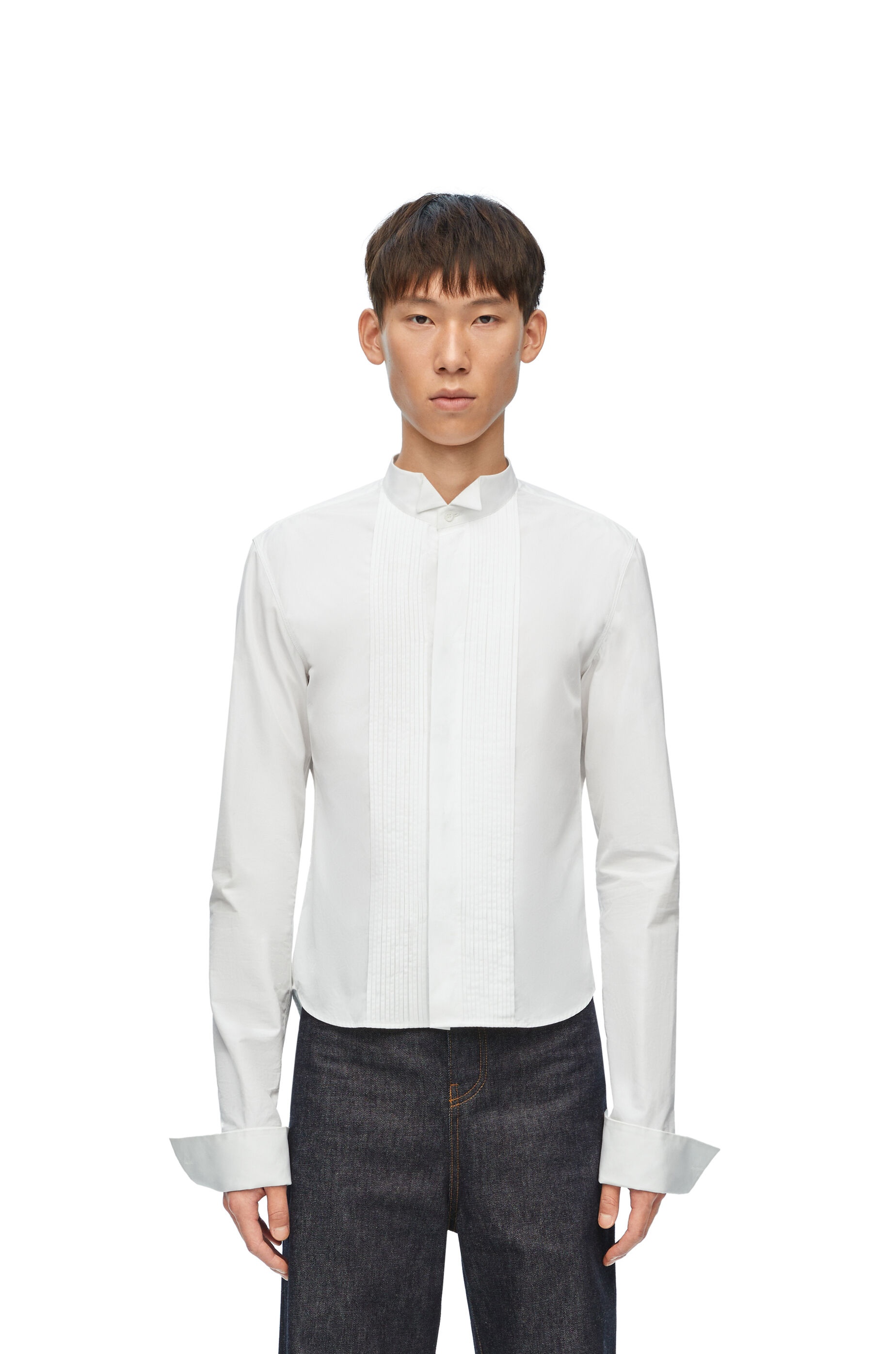 Pleated shirt in cotton - 3