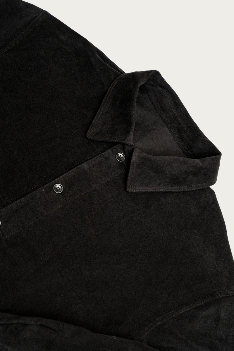 JAMES COWARD Signal Shirt - Black Cotton Moleskin outlook
