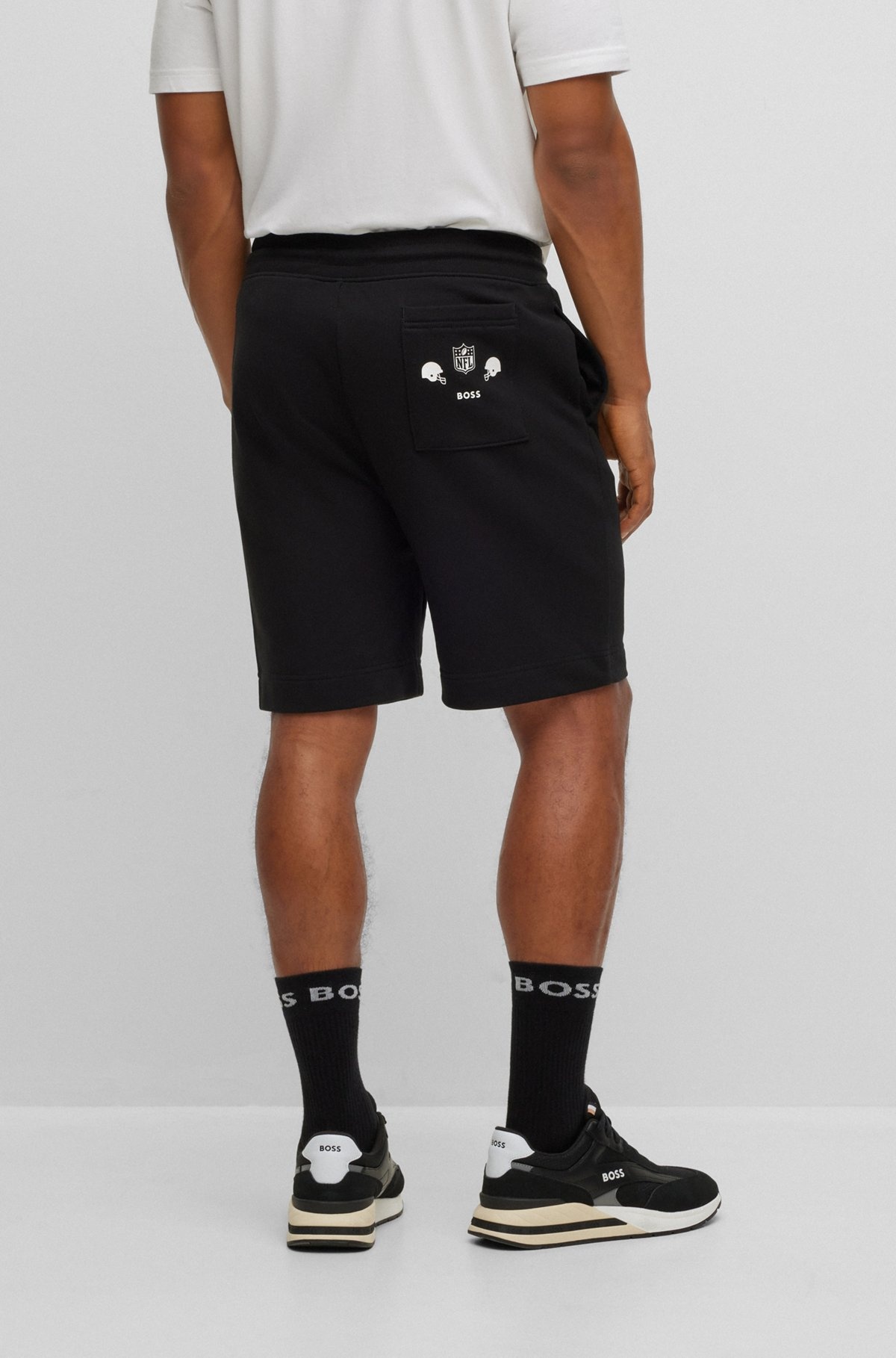 BOSS X NFL COTTON-TERRY SHORTS WITH COLLABORATIVE BRANDING - 5
