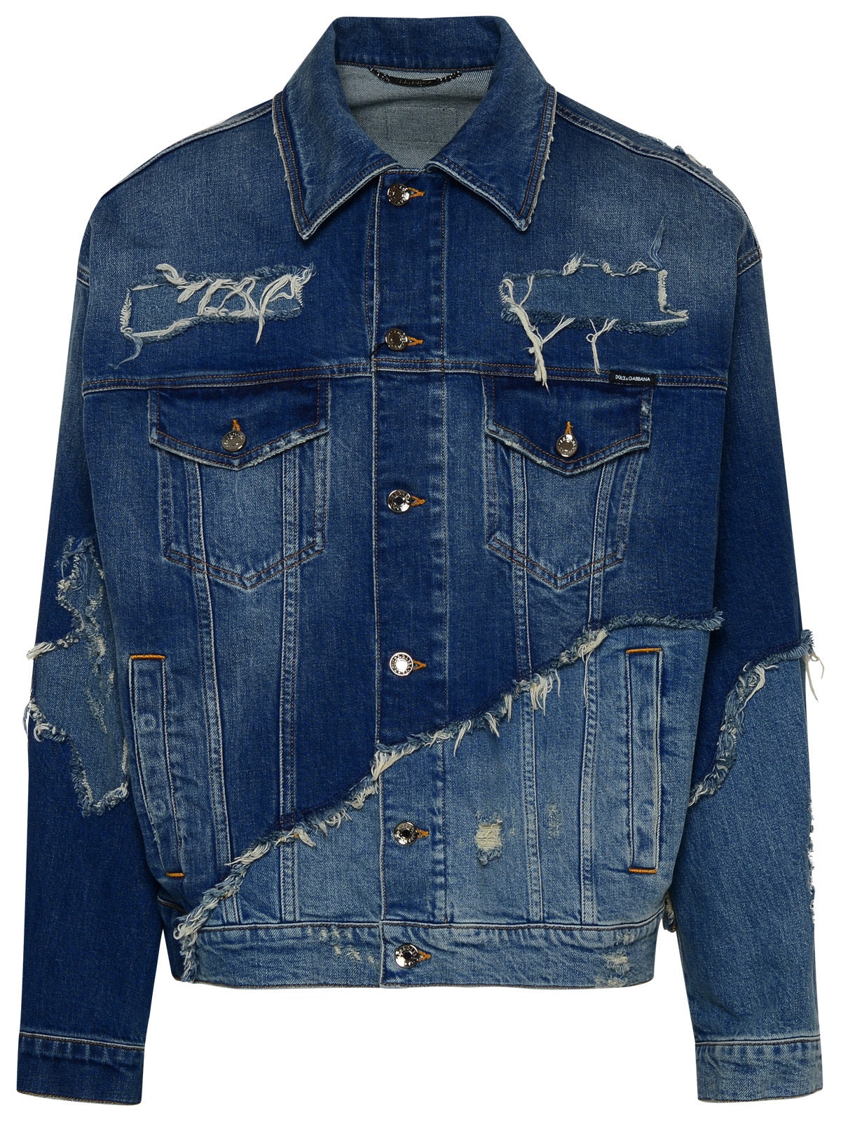 Dsquared2 Giubbino In Denim Blu Sfumato DQ01GT-D00YA