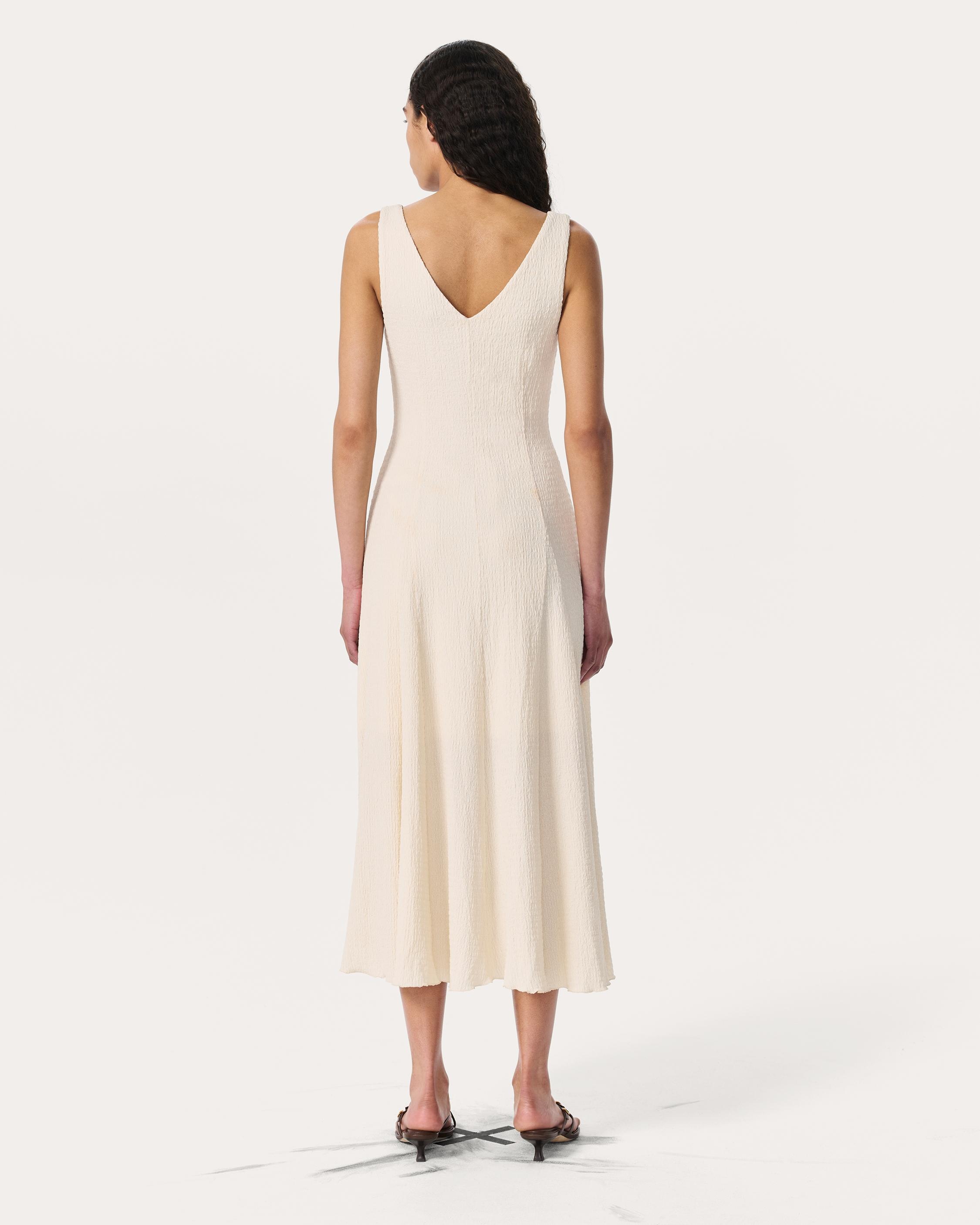 Lou V-Neck Midi Dress - 6