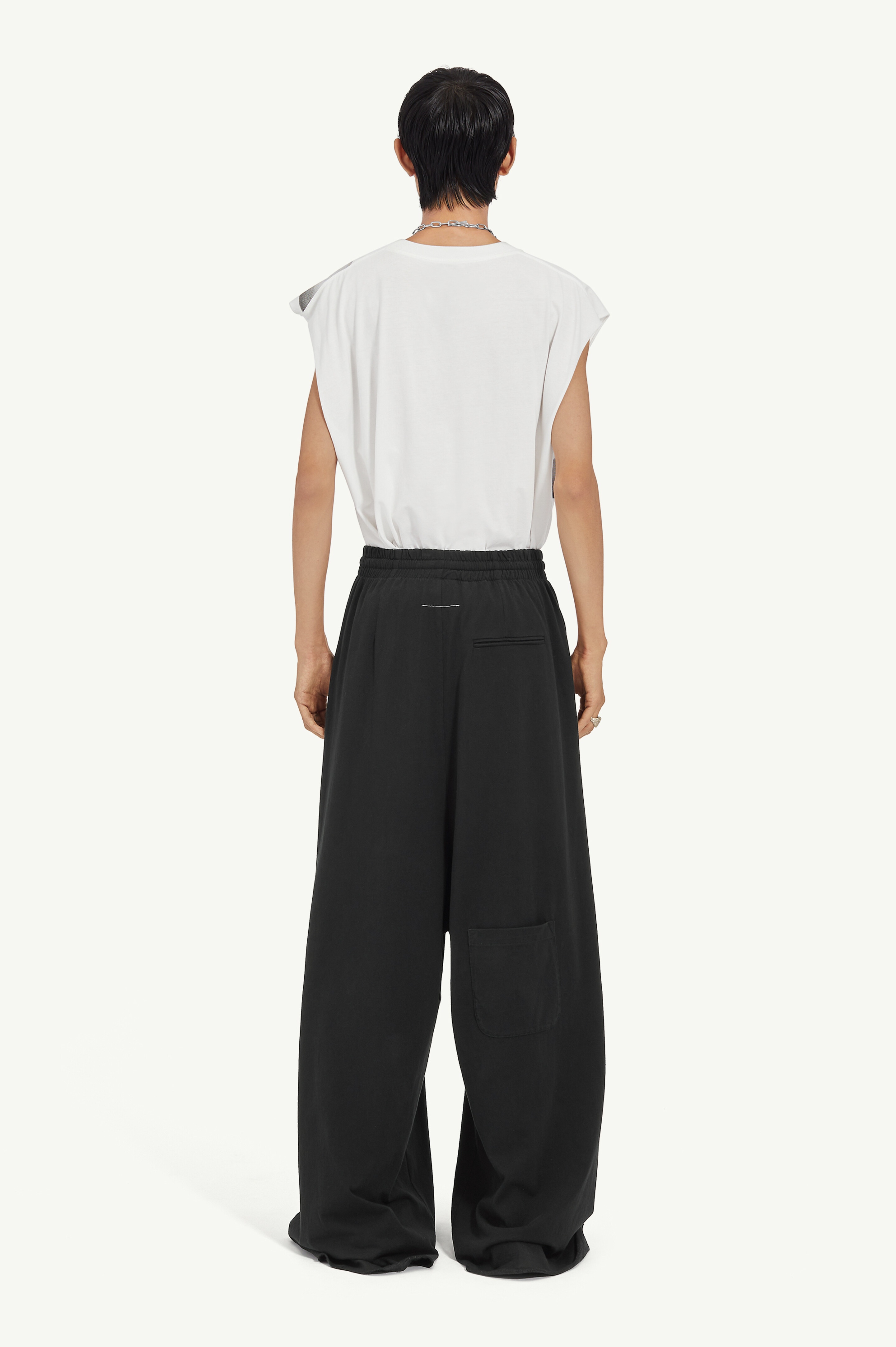 Unbrushed sweat jersey trousers - 4