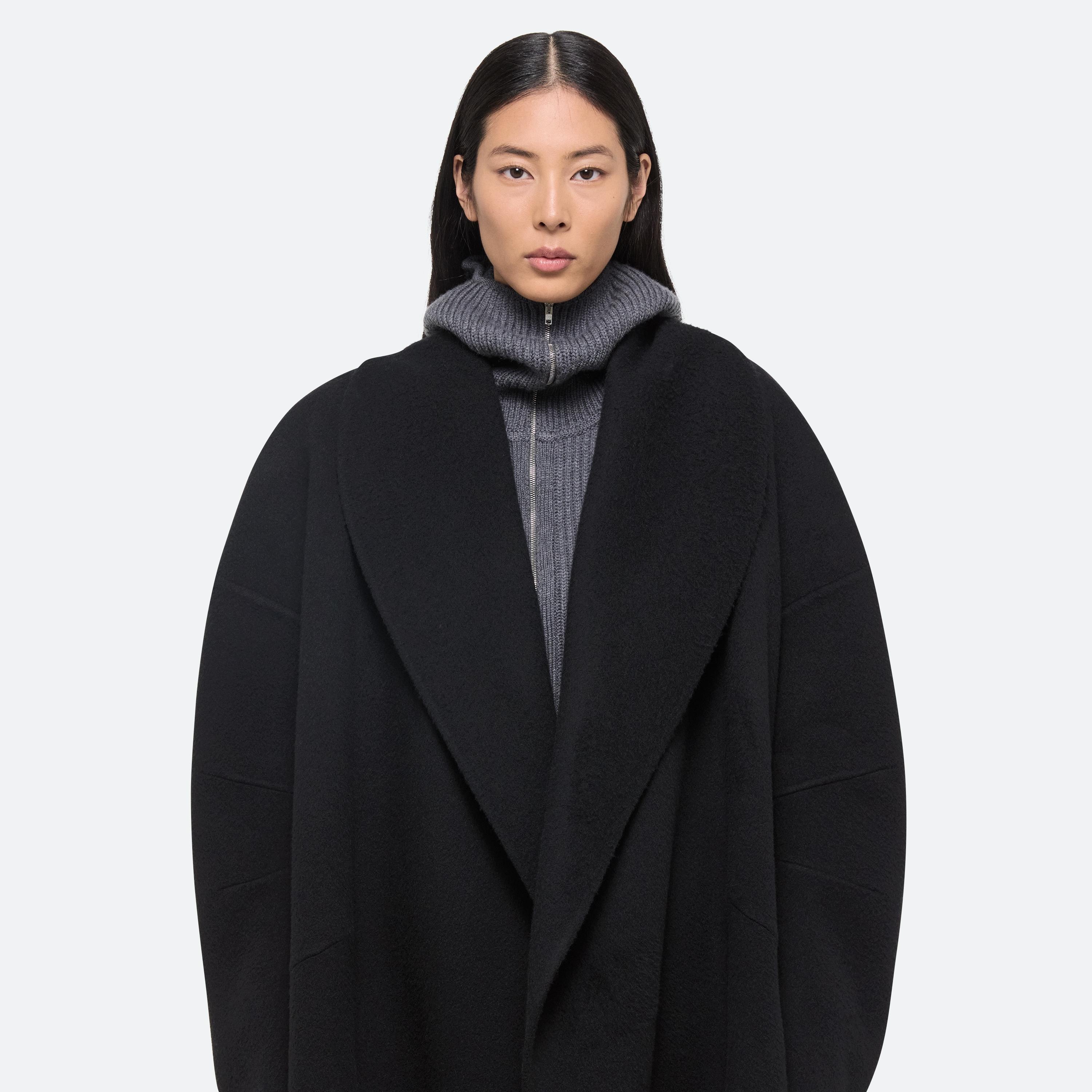 DOUBLE-FACED APEX COCOON COAT - 11