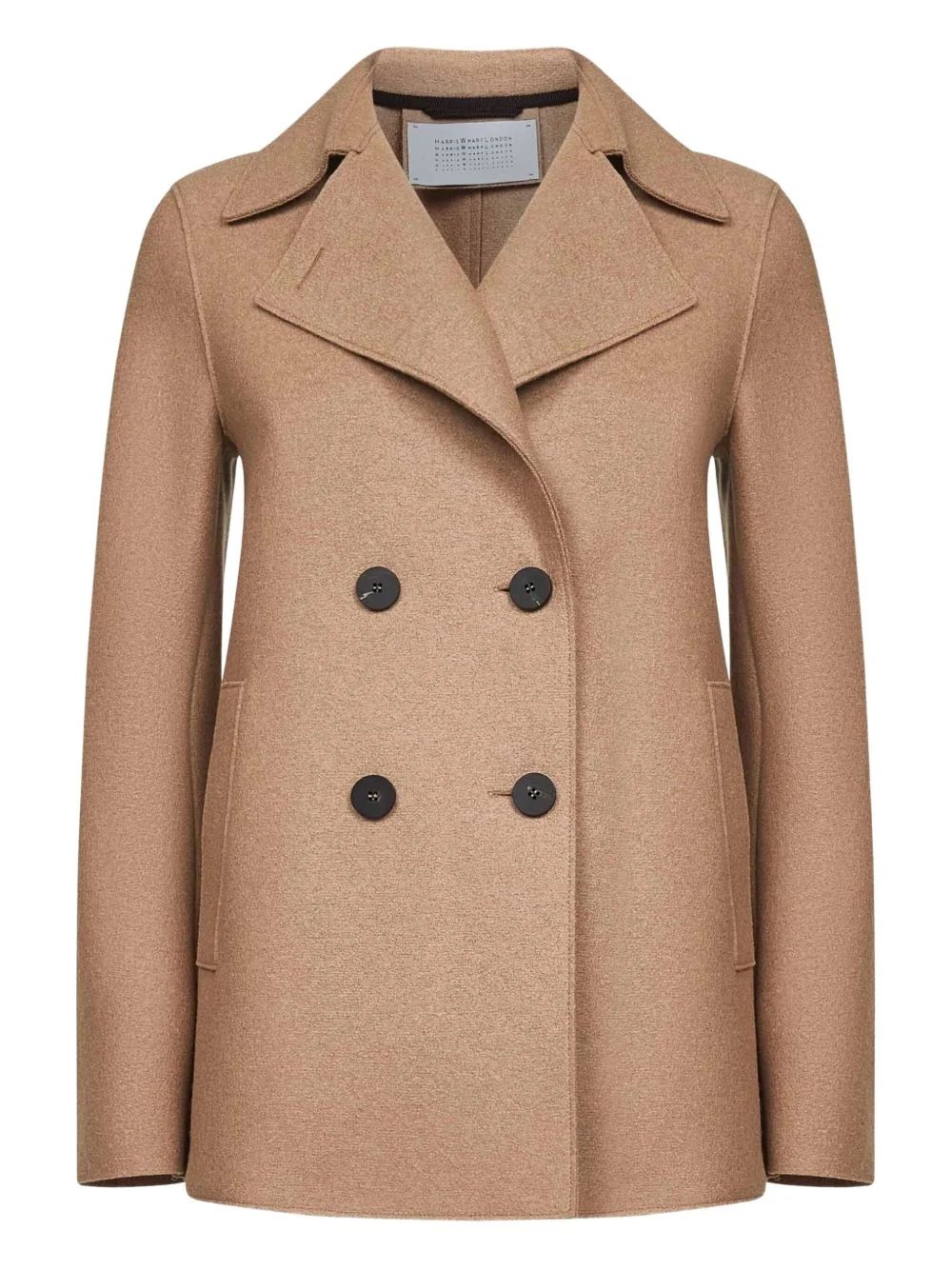 double-breasted wool coat - 1