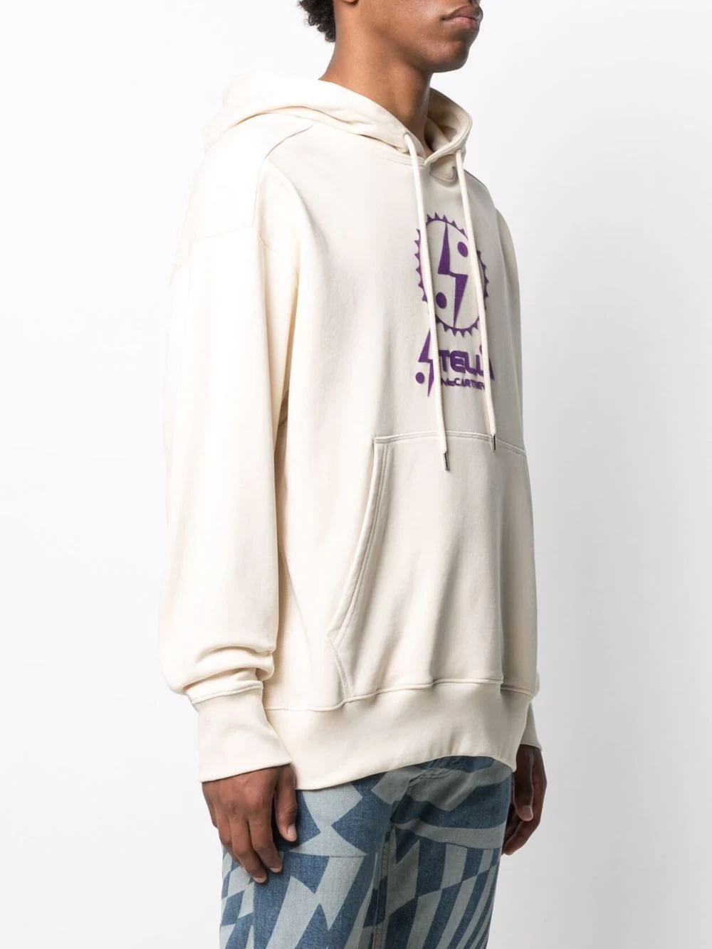 logo print hoodie - 4