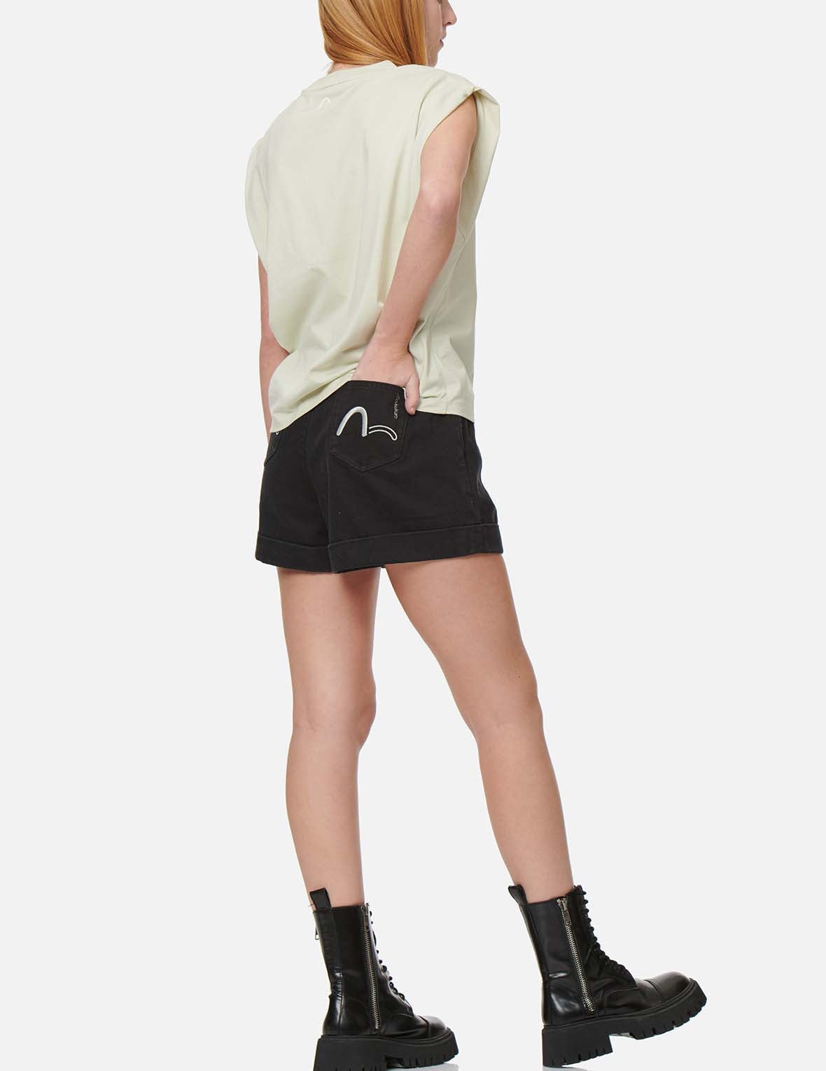 Paper Bag Denim Shorts - 5