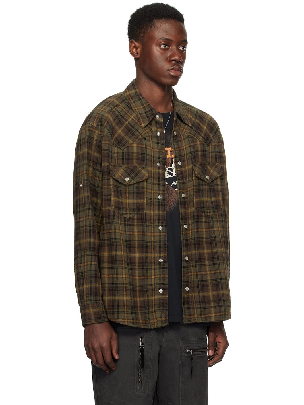Khaki & Brown Panema Shirt - 2
