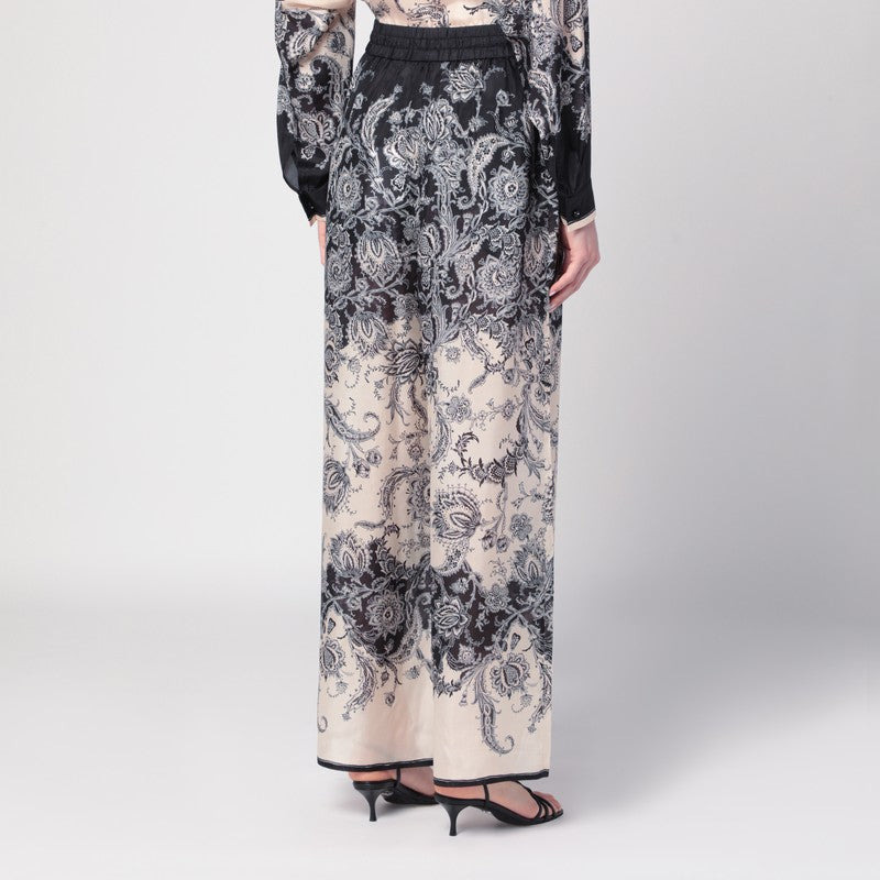 Zimmermann Cream Rhiannon Trousers With Fantasy Print Women - 2
