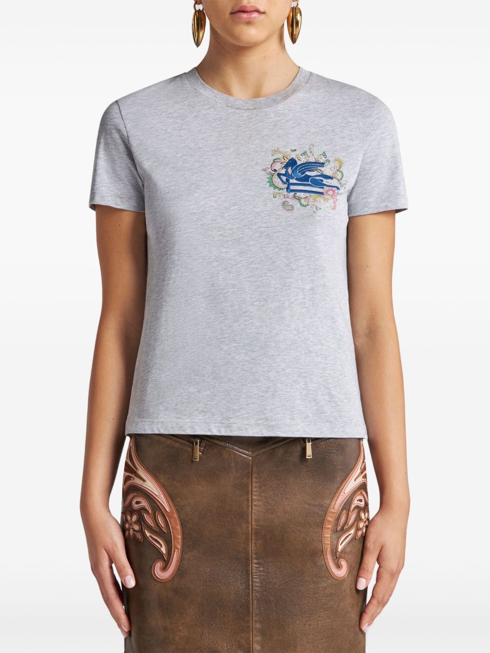 embroidered Pegaso t-shirt - 2