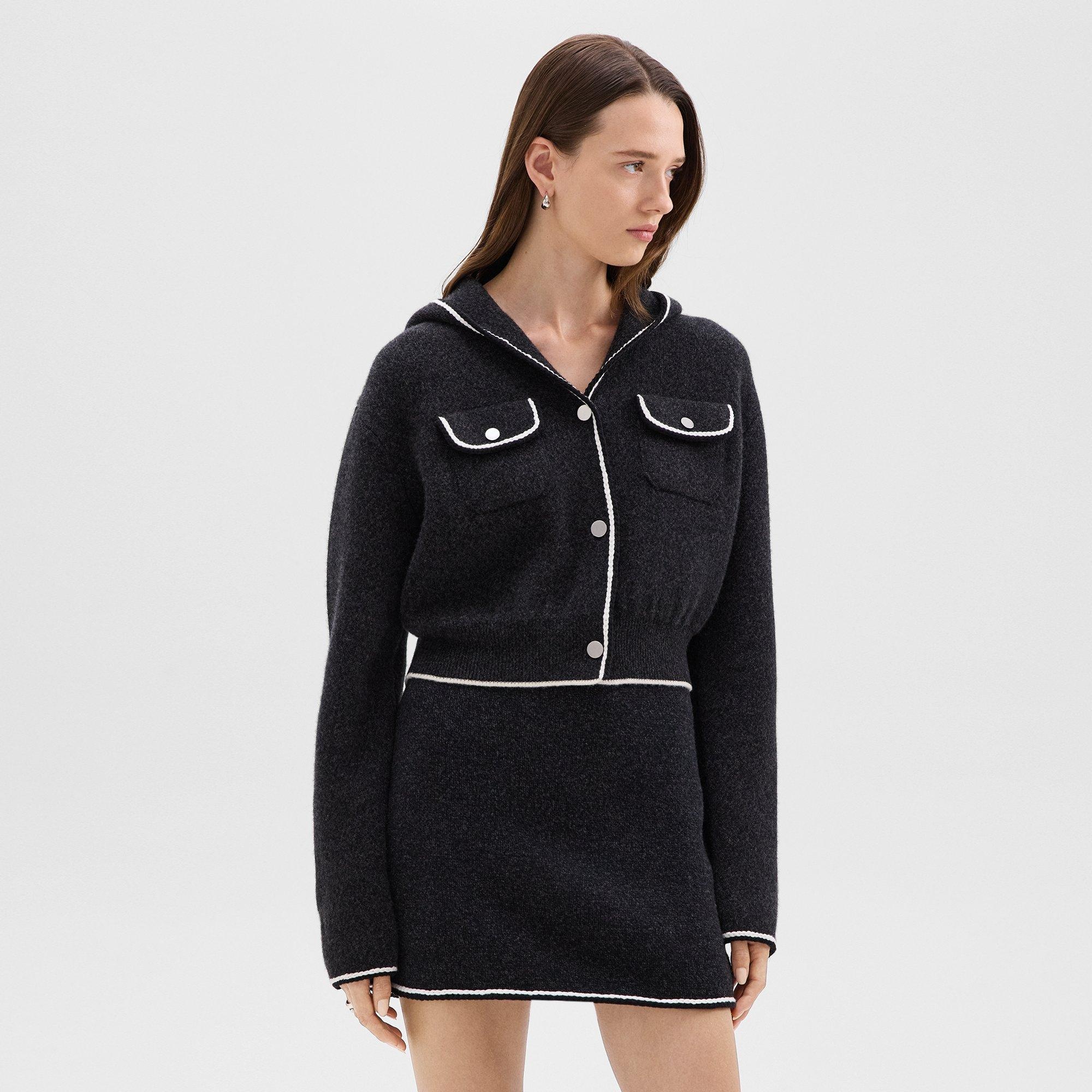 Hooded Cardigan Jacket in Felted Wool-Cashmere - 3