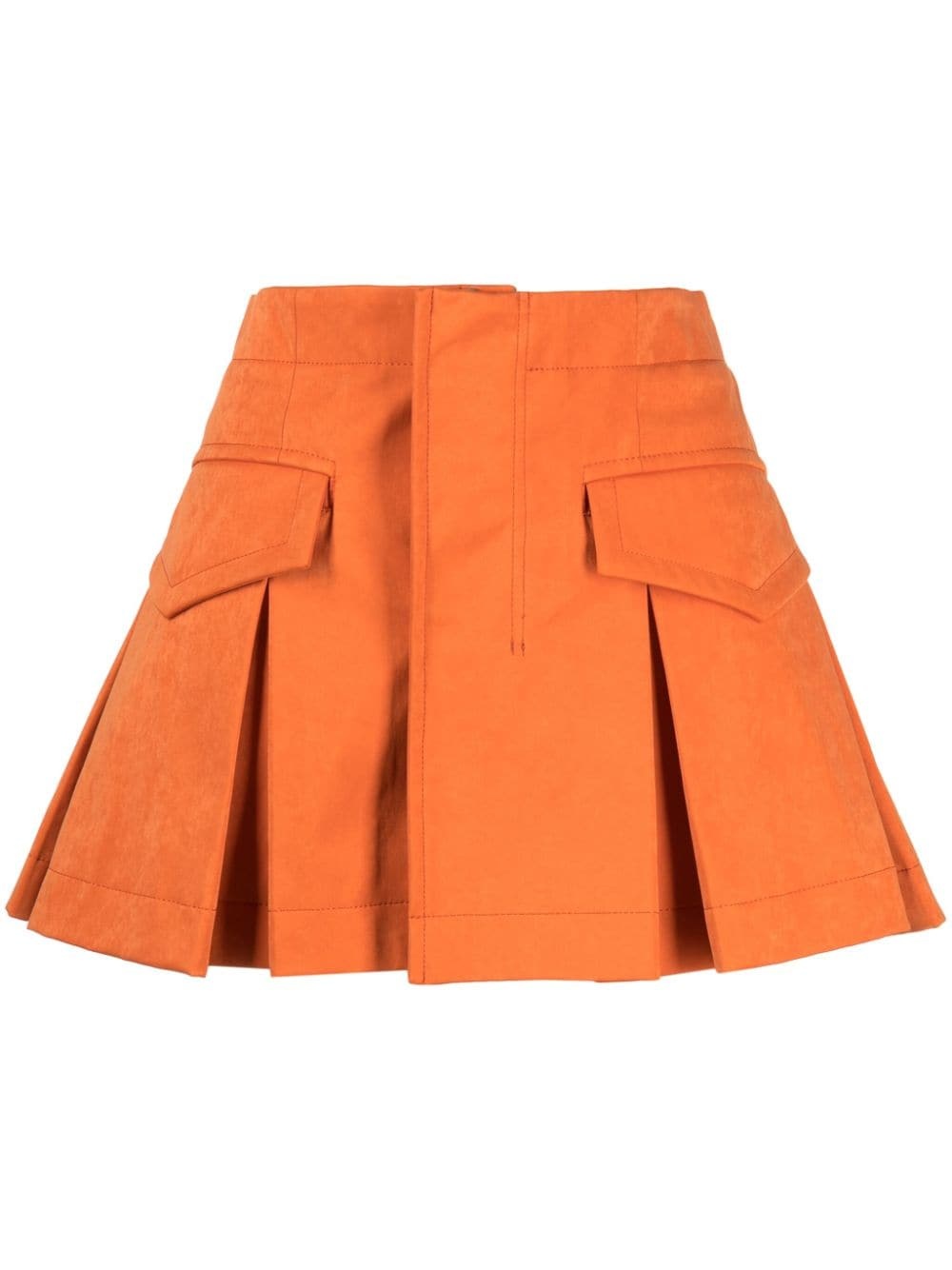 box-pleated mini shorts - 1