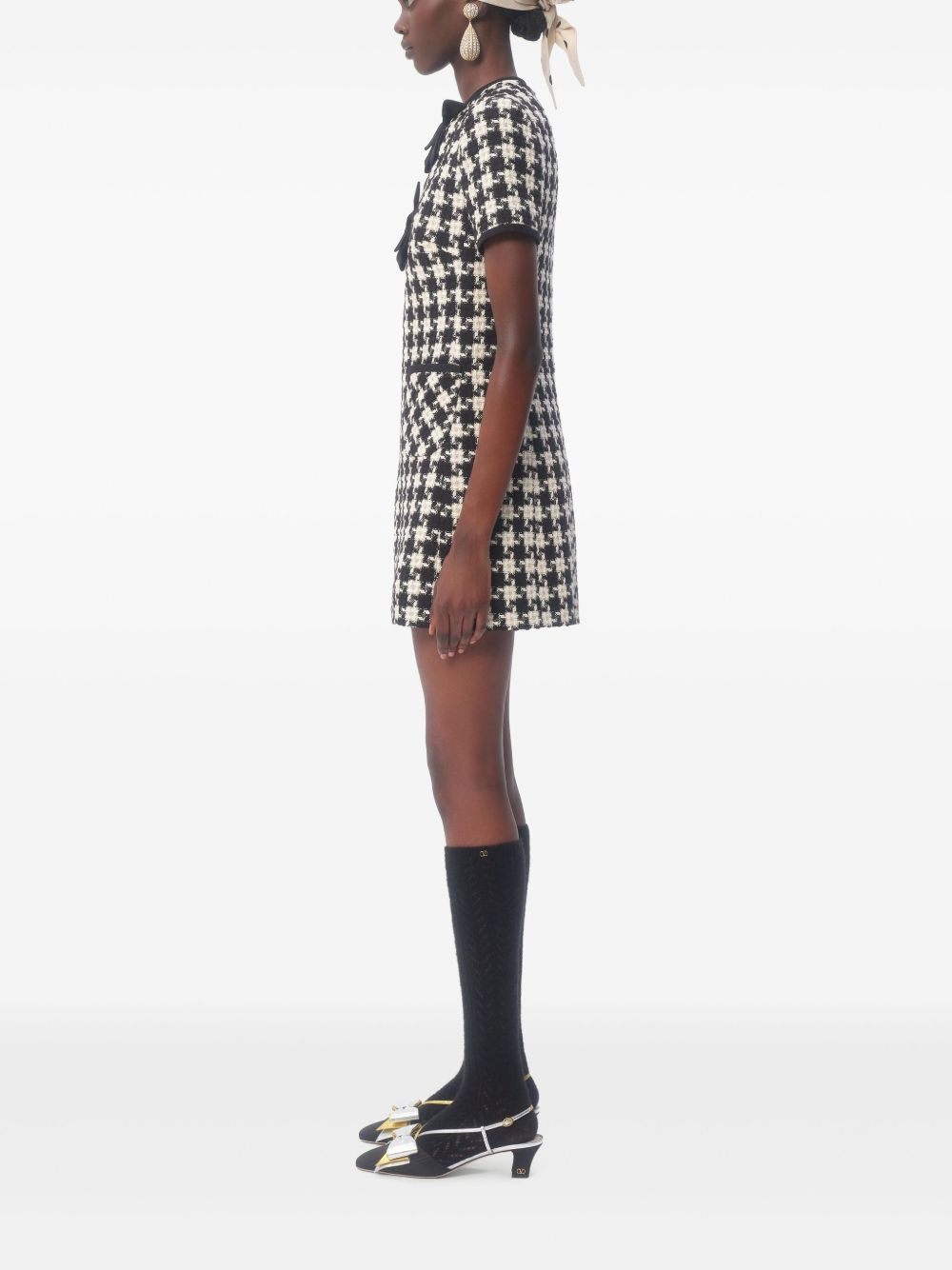 geometric-pattern mini dress - 3