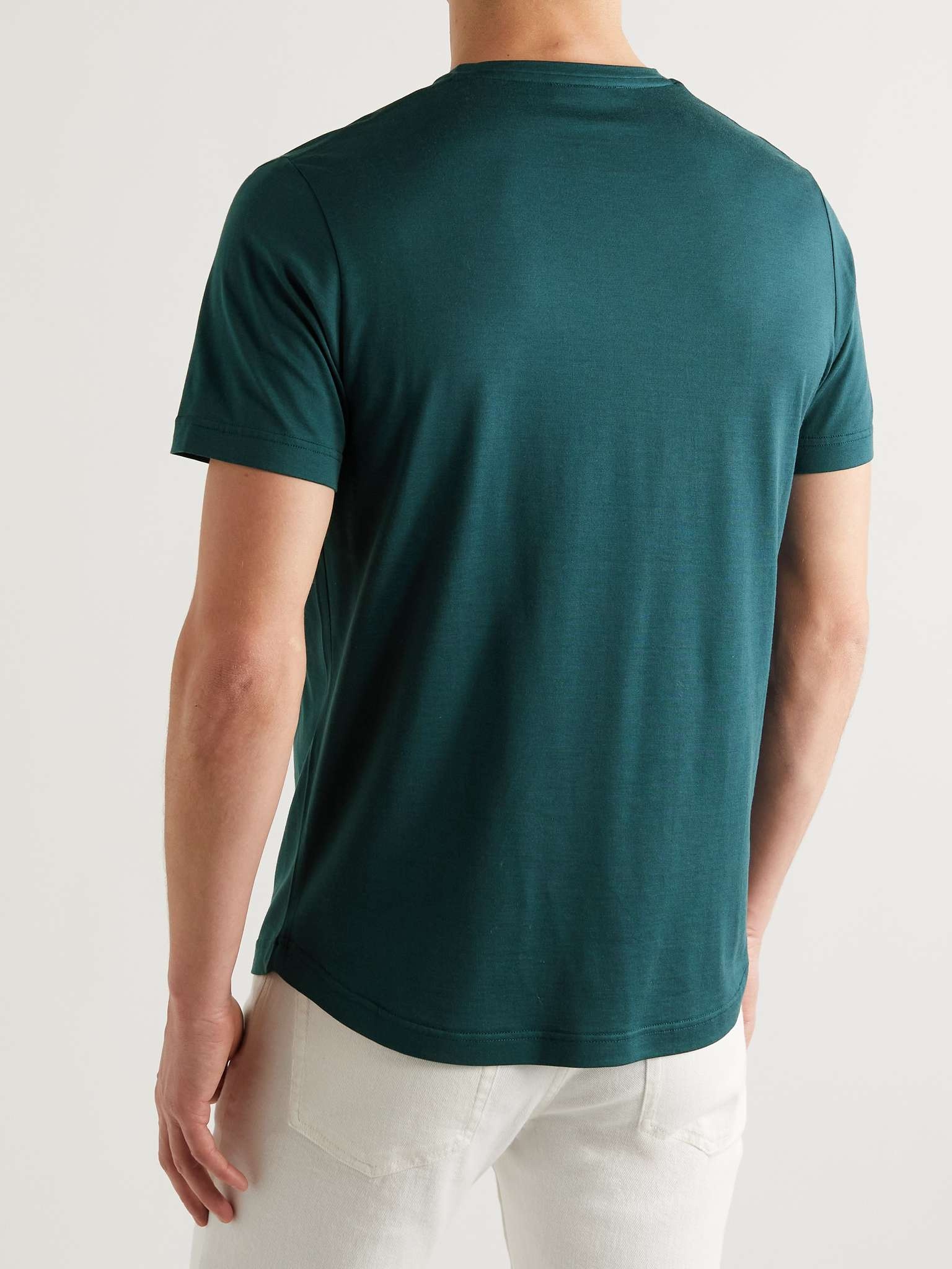 Slim-Fit Silk and Cotton-Blend Jersey T-Shirt - 5