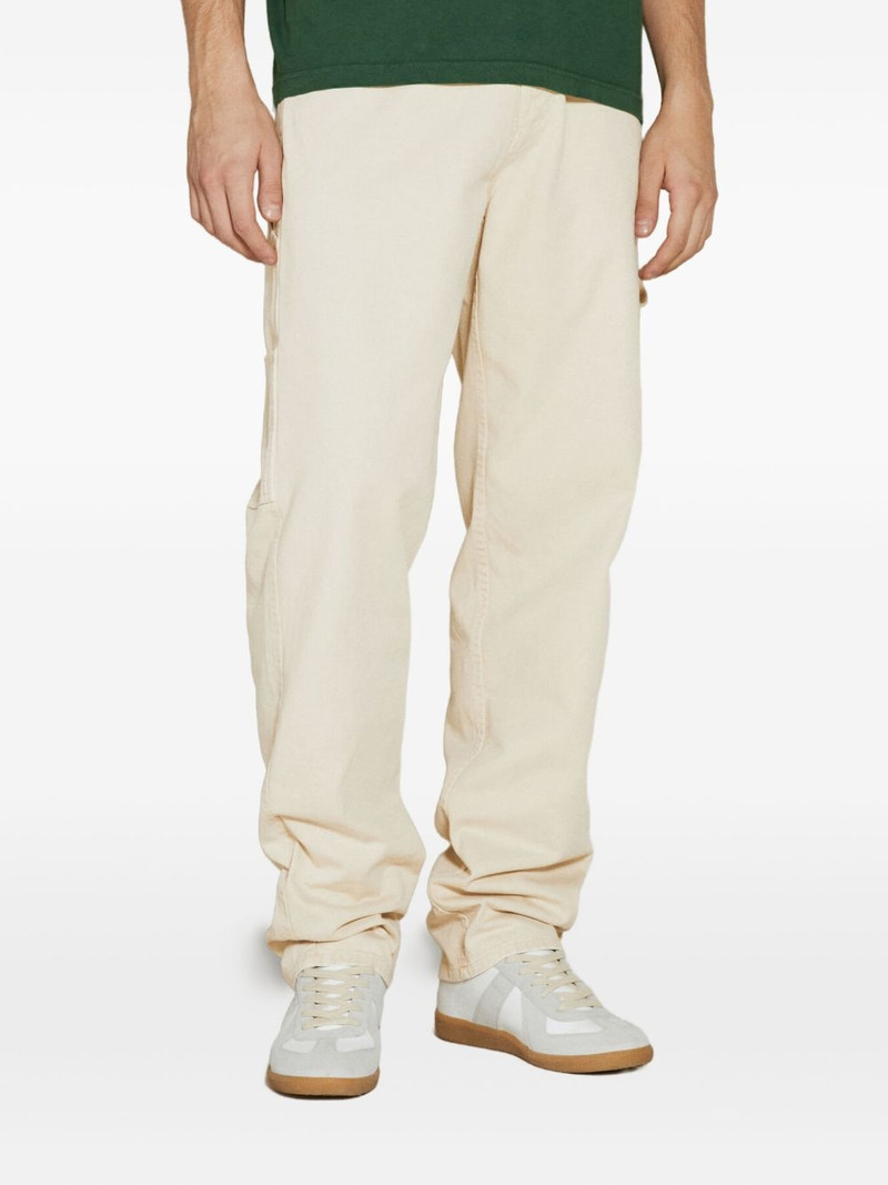 strap-detail pocketed regular trousers 1