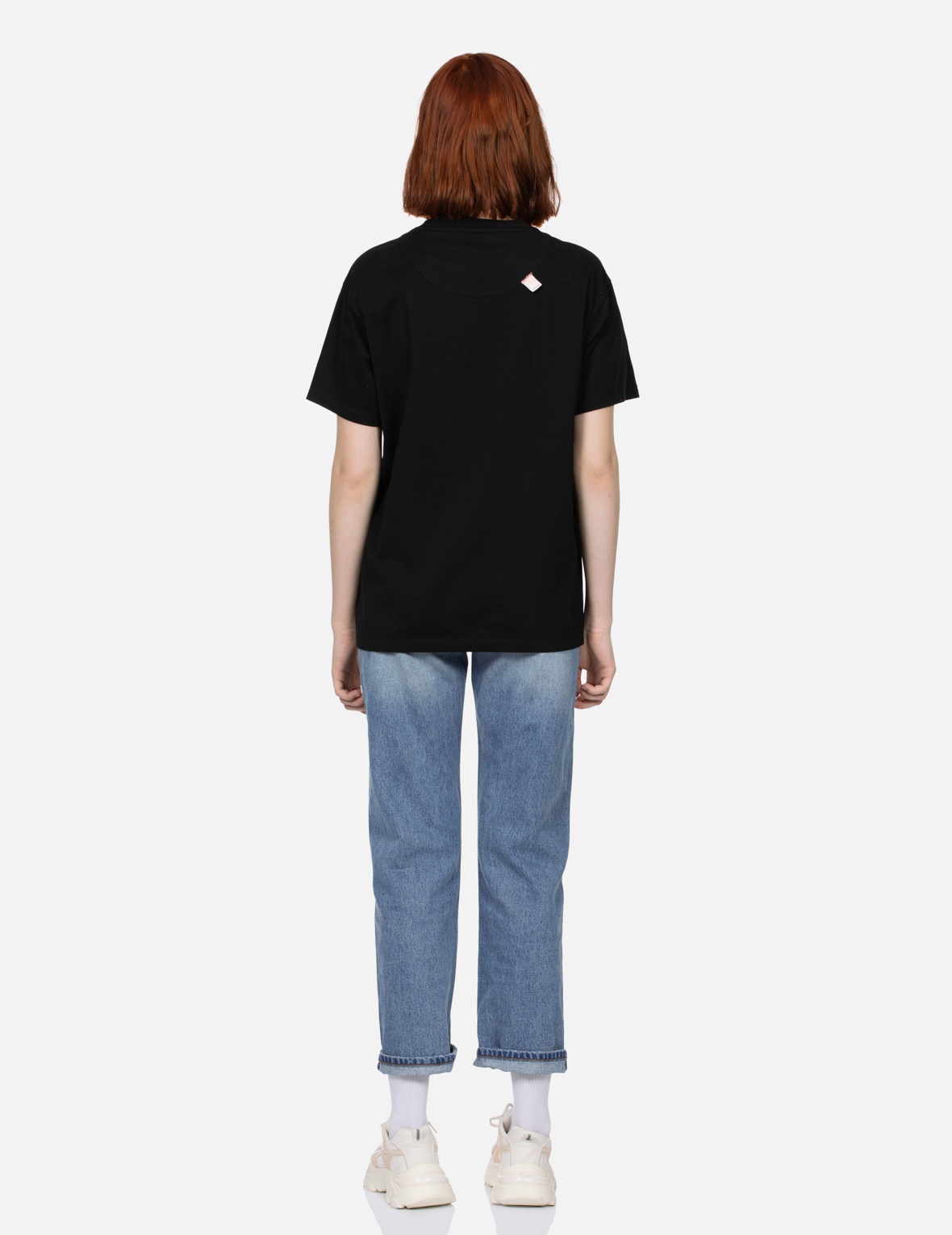 SEAGULL AND HEART EMBOSSED FASHION FIT JEANS - 5