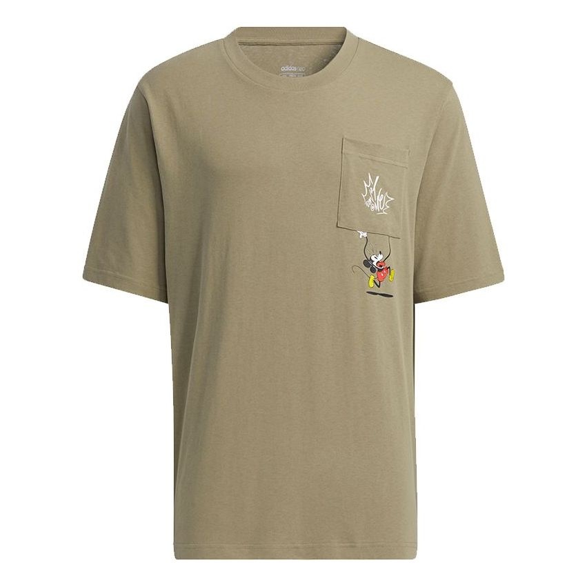 adidas neo x Disney Crossover M Mf Tee 4 Mickey Avatar Printing Sports Short Sleeve Green HF0455 - 1