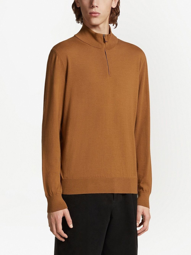 ZEGNA mock-neck half-zip jumper outlook