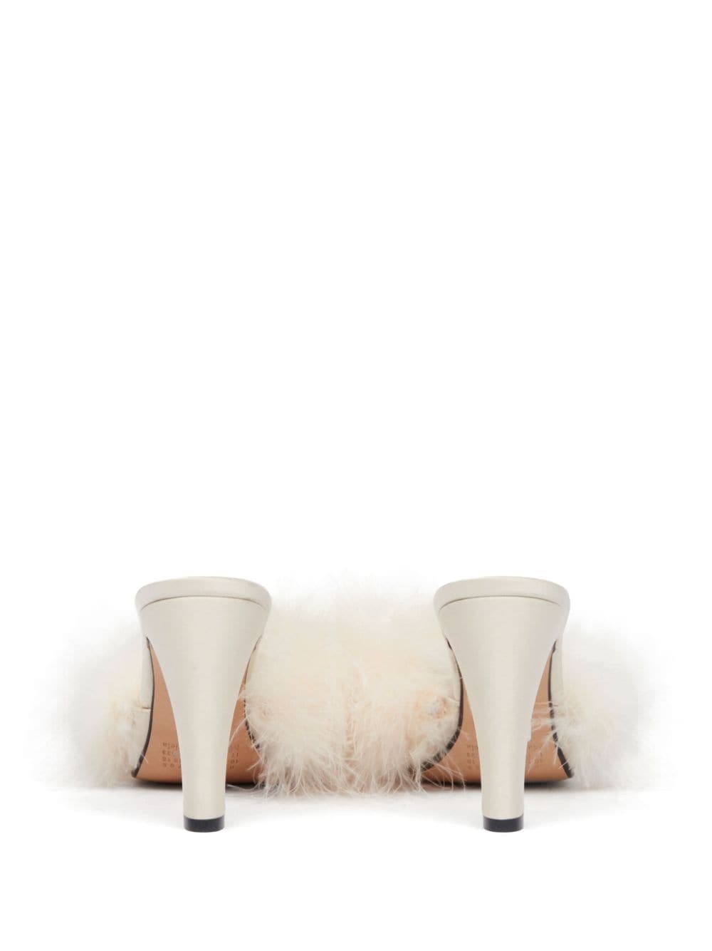 90mm feather-embellished mules - 3