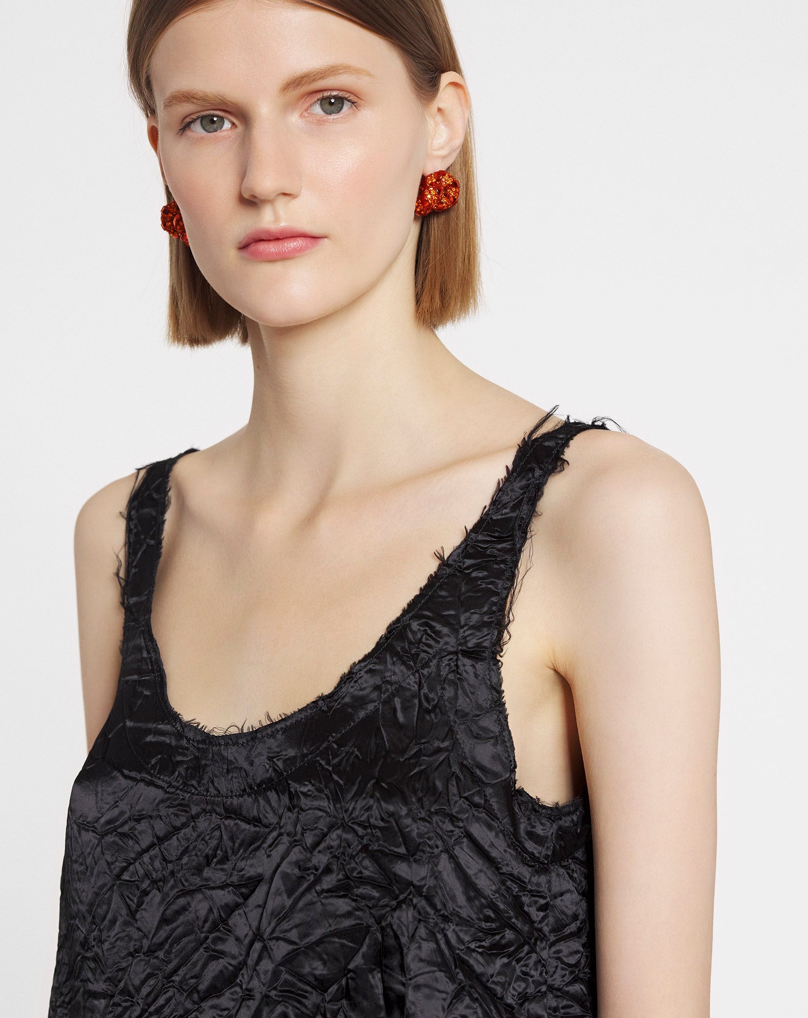CRINKLED SATIN TANK - 4