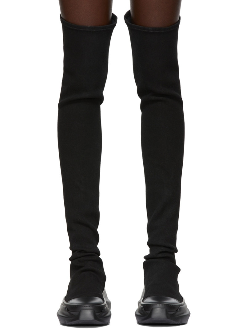 Rick Owens DRKSHDW Denim Abstract Stockings Boots outlook