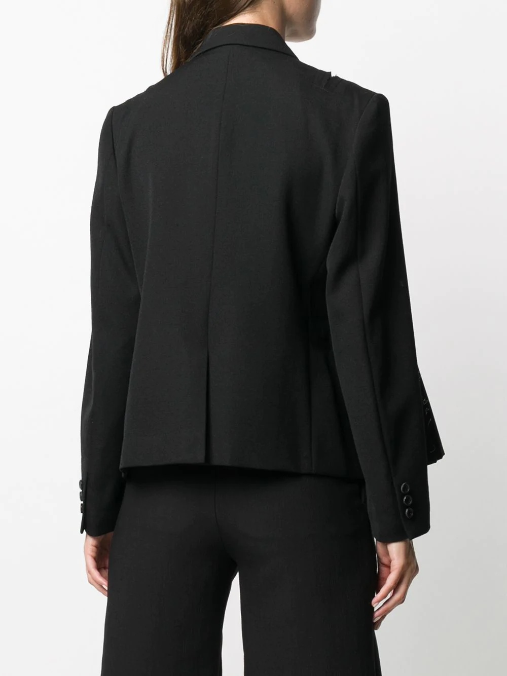 long-sleeved deconstructed blazer - 4