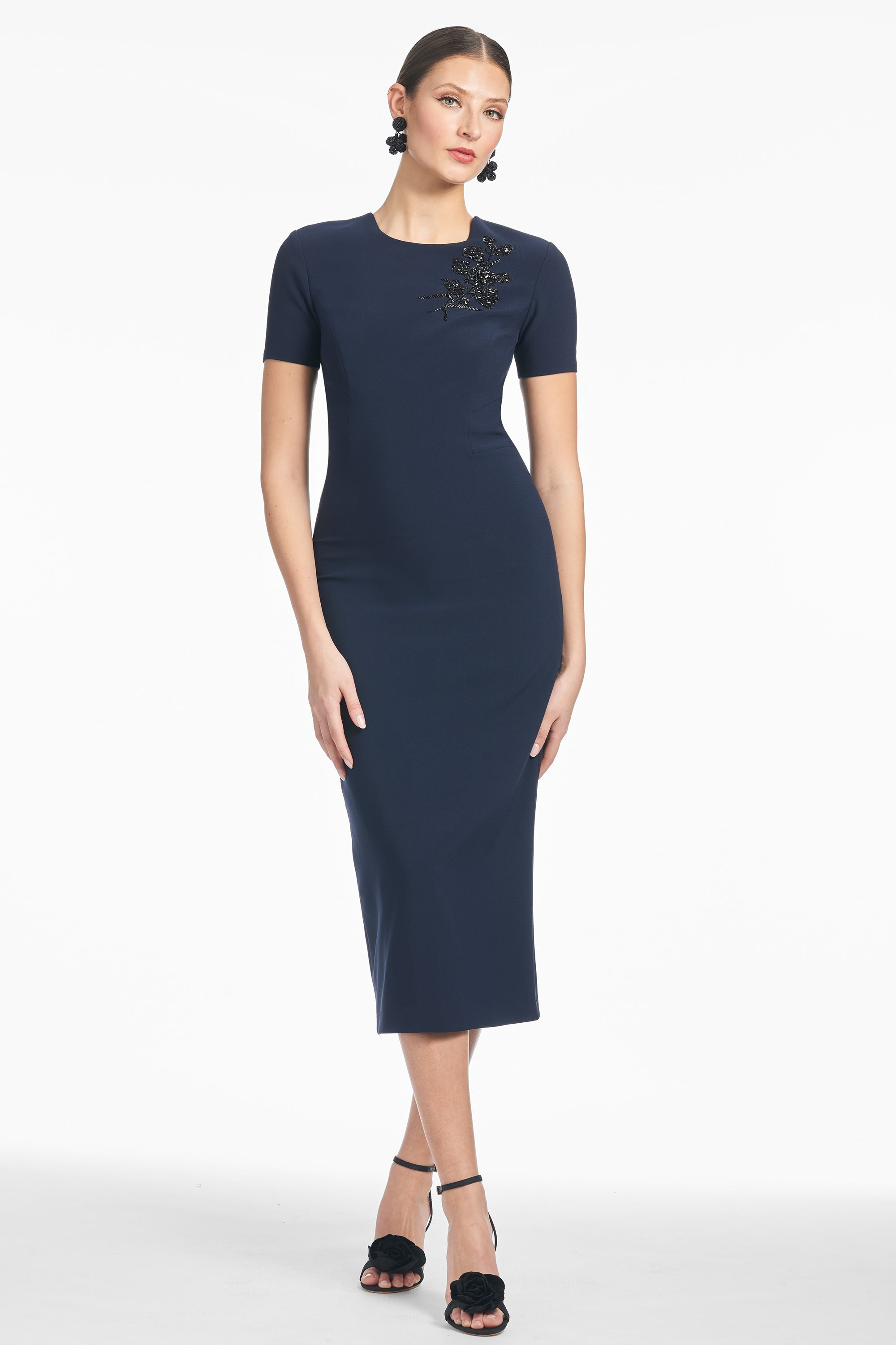 EMBELLISHED TAMARA DRESS - MIDNIGHT - 4